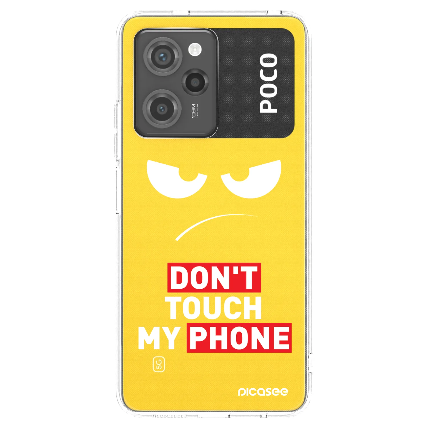 Picasee διαφανής θήκη σιλικόνης Xiaomi Poco X5 Pro - Angry Eyes - Transparent