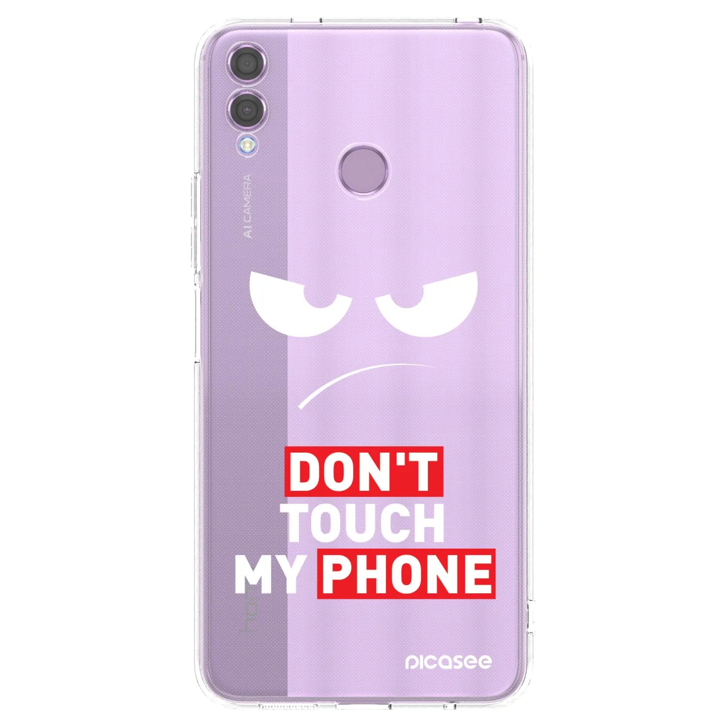 Picasee διαφανής θήκη σιλικόνης Honor 8X - Angry Eyes - Transparent