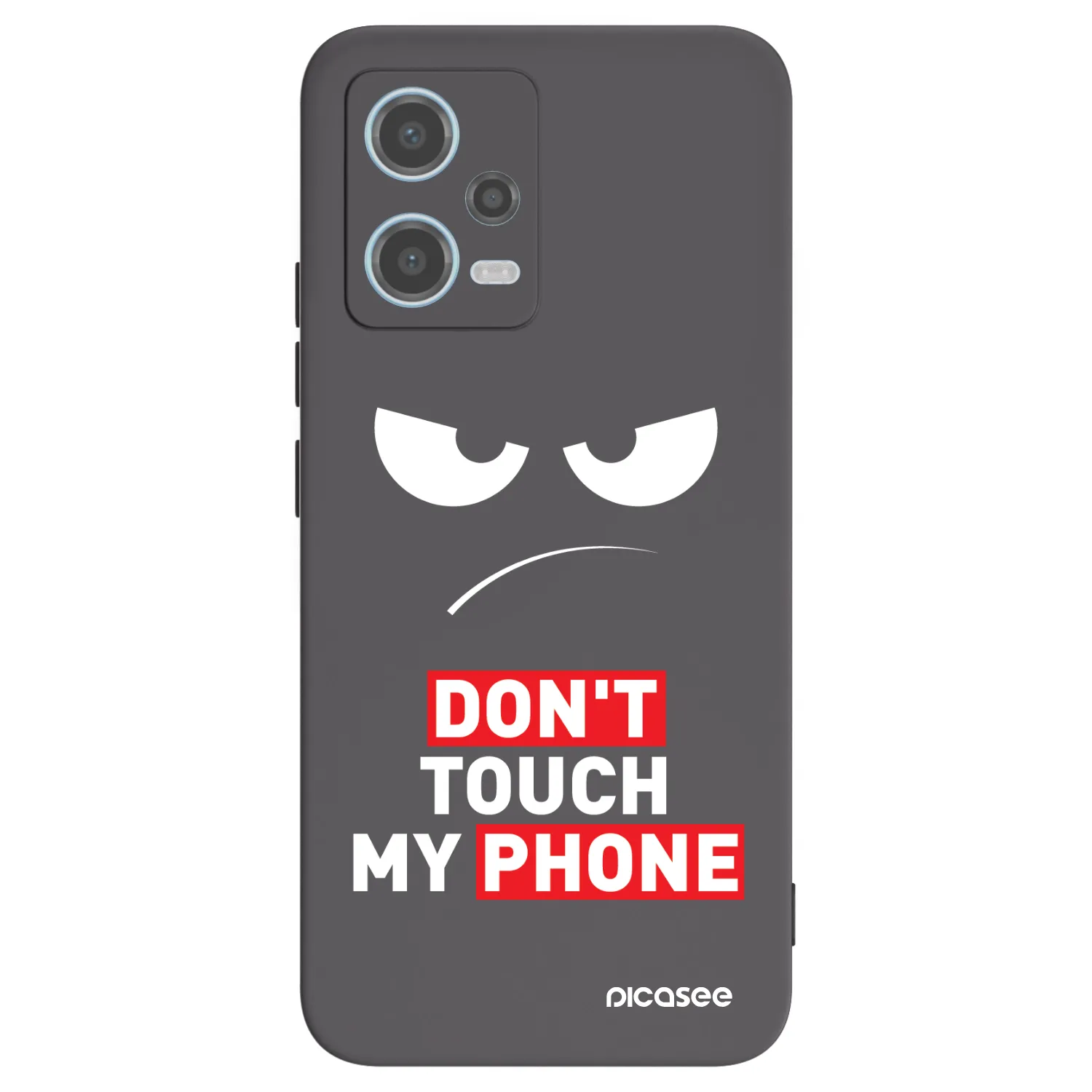 Picasee Μαύρη θήκη σιλικόνης για Xiaomi Redmi Note 12 5G - Angry Eyes - Transparent