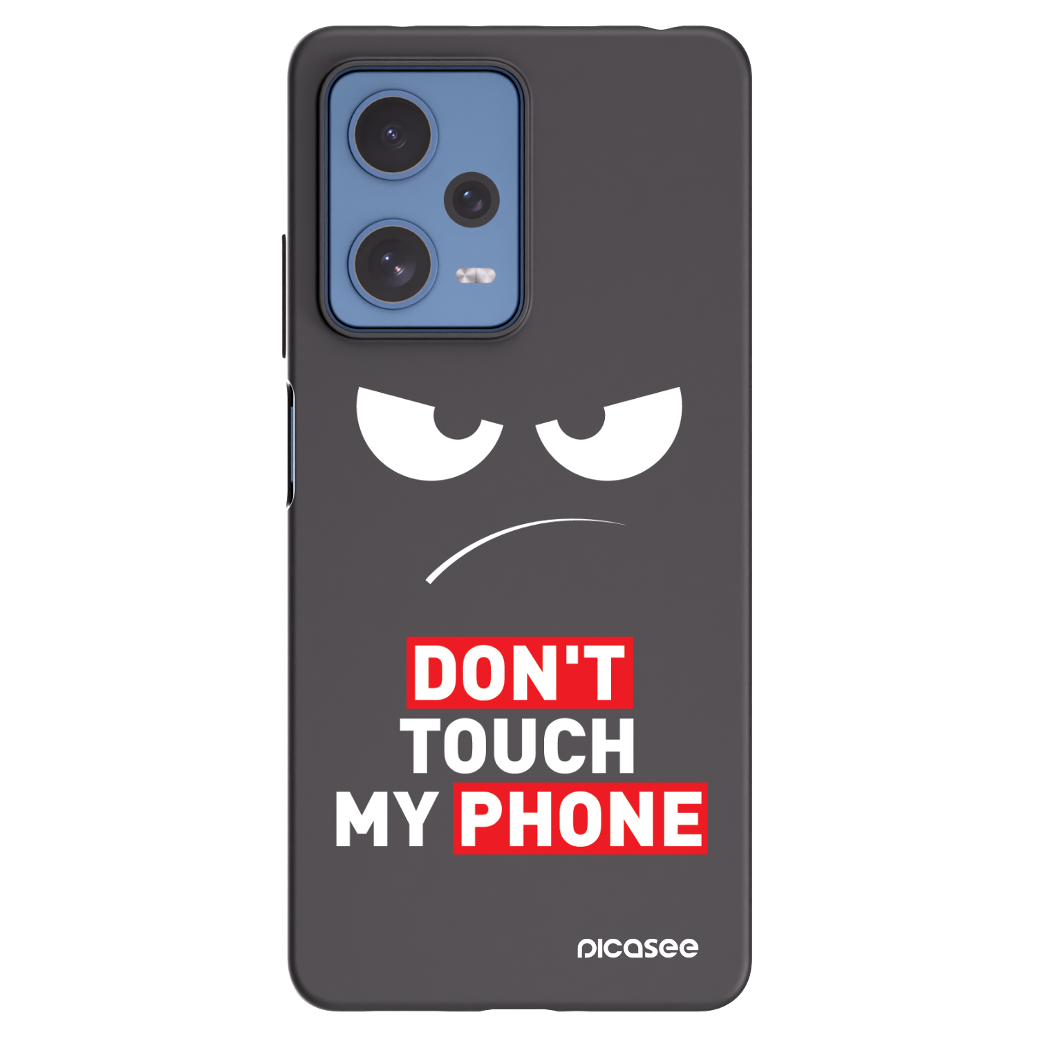 Picasee Μαύρη θήκη σιλικόνης για Xiaomi Redmi Note 12 Pro 5G - Angry Eyes - Transparent