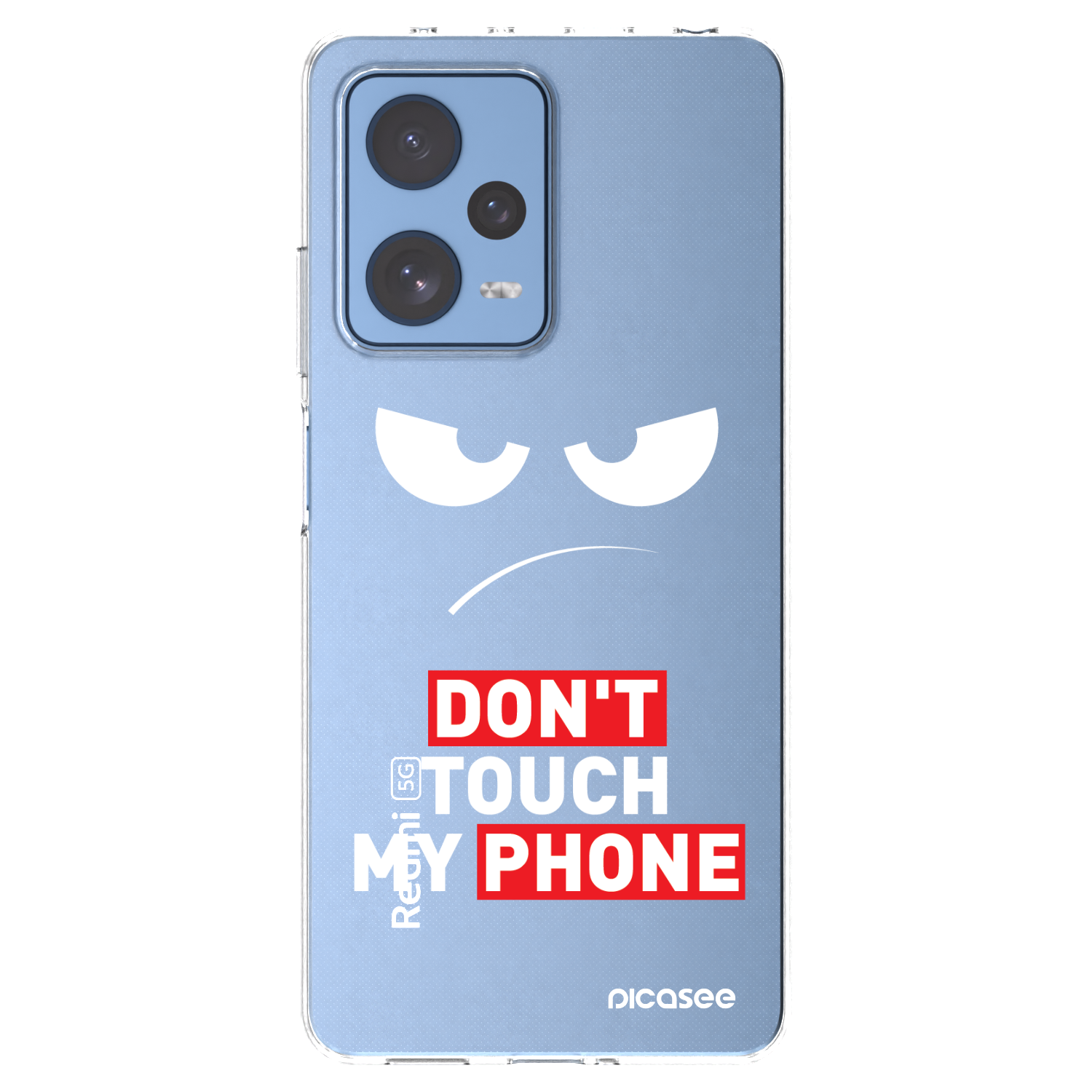 Picasee διαφανής θήκη σιλικόνης Xiaomi Redmi Note 12 Pro 5G - Angry Eyes - Transparent
