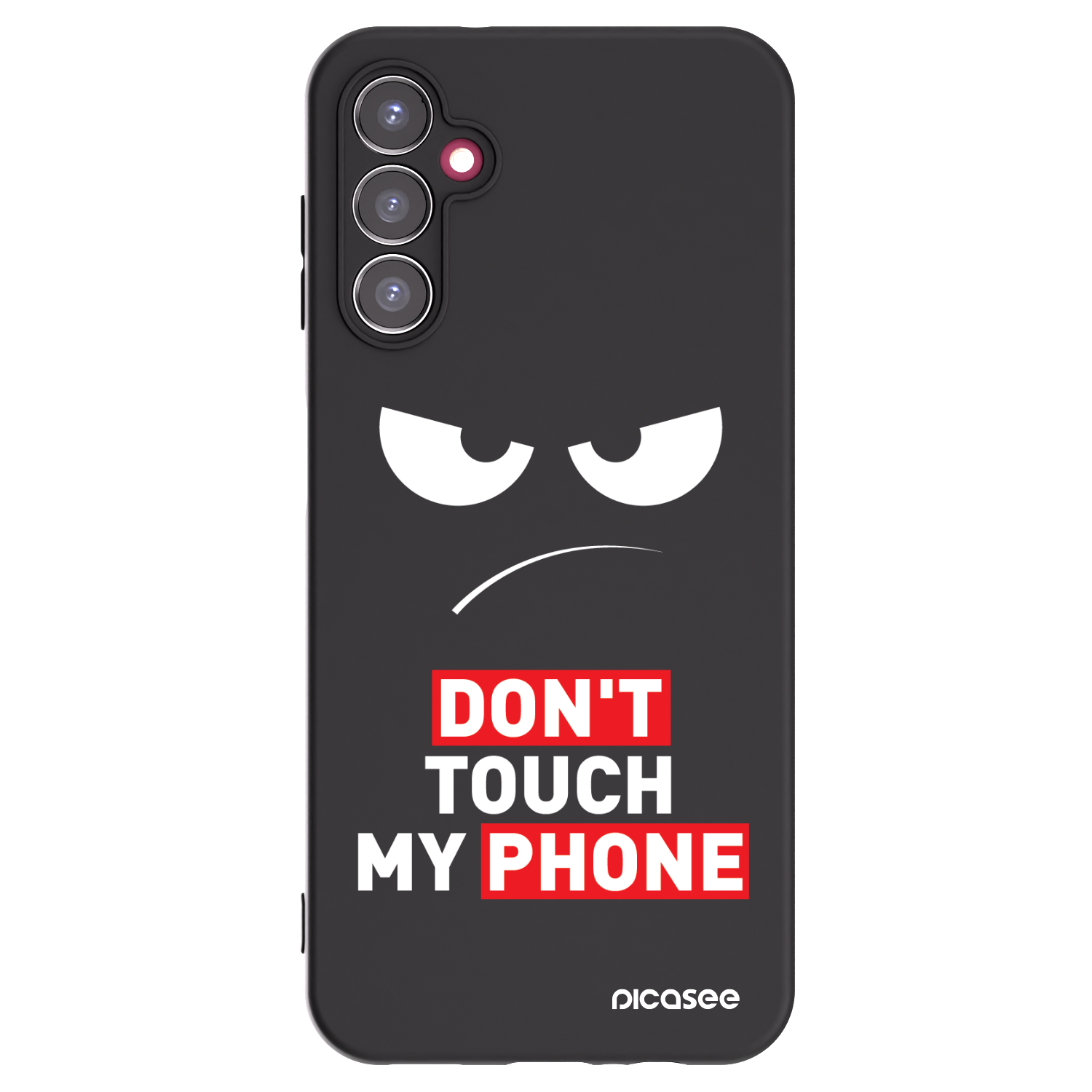 Picasee Μαύρη θήκη σιλικόνης για Samsung Galaxy A14 5G A146P - Angry Eyes - Transparent