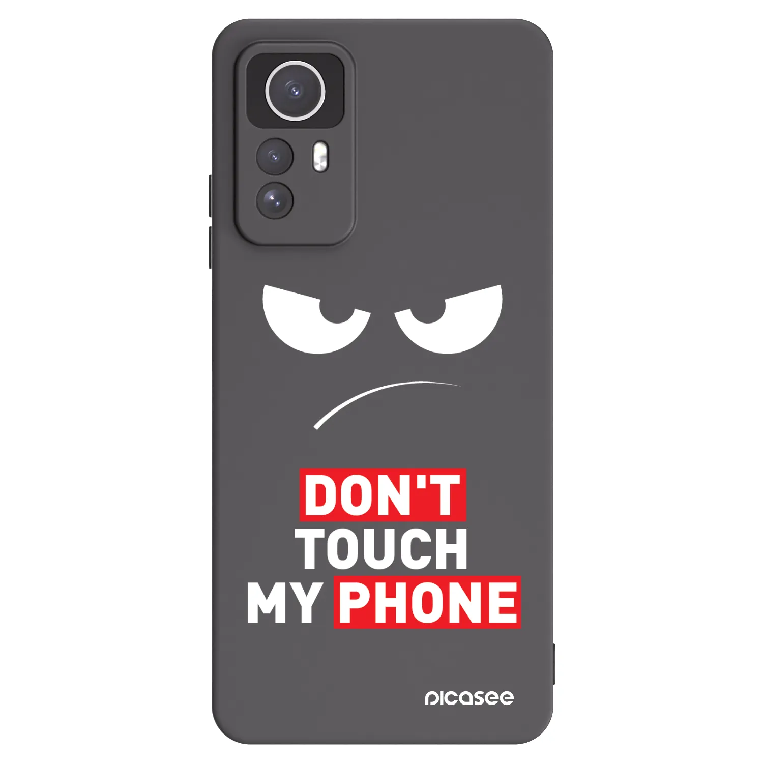 Picasee Μαύρη θήκη σιλικόνης για Xiaomi Redmi Note 12S - Angry Eyes - Transparent