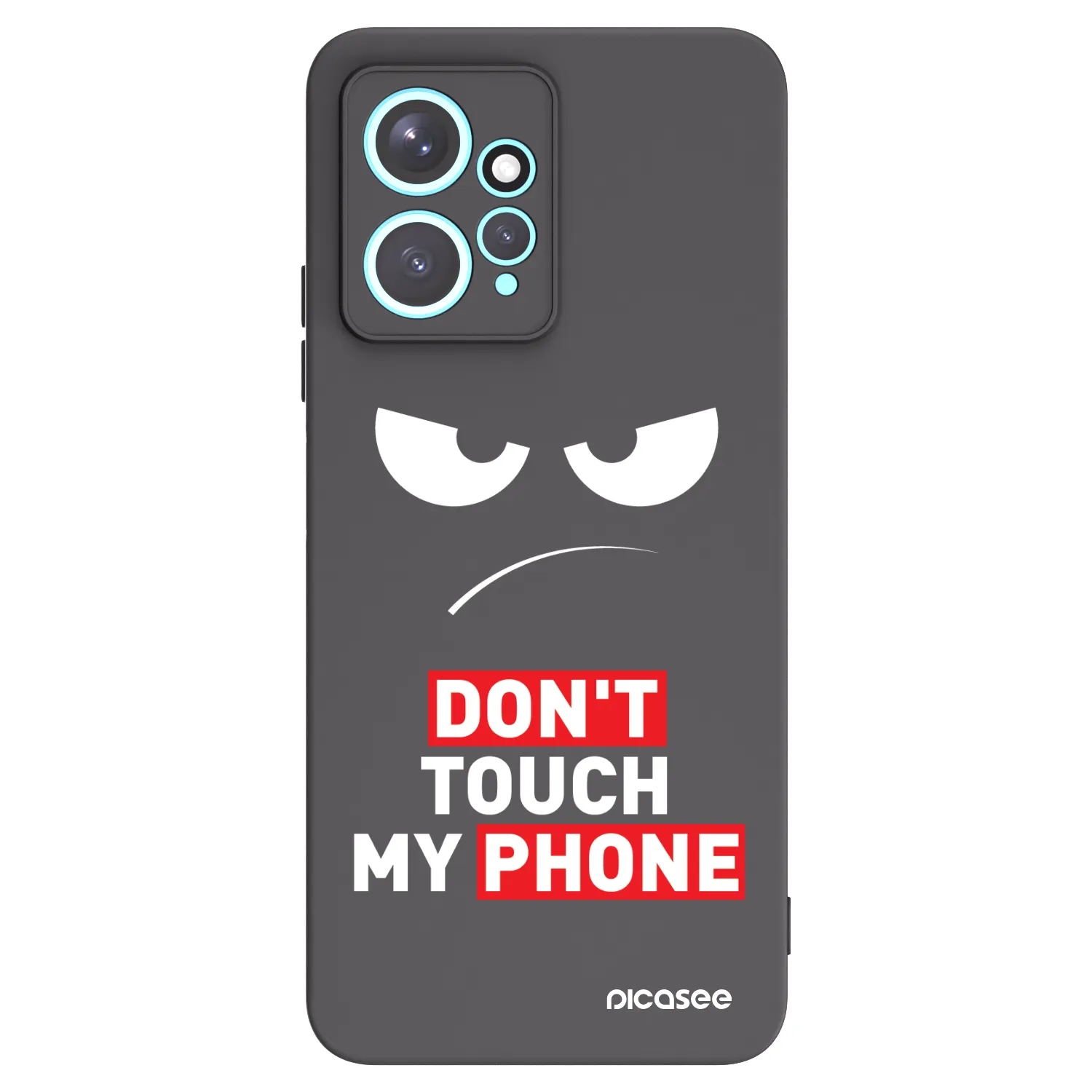 Picasee Μαύρη θήκη σιλικόνης για Xiaomi Redmi Note 12 4G - Angry Eyes - Transparent