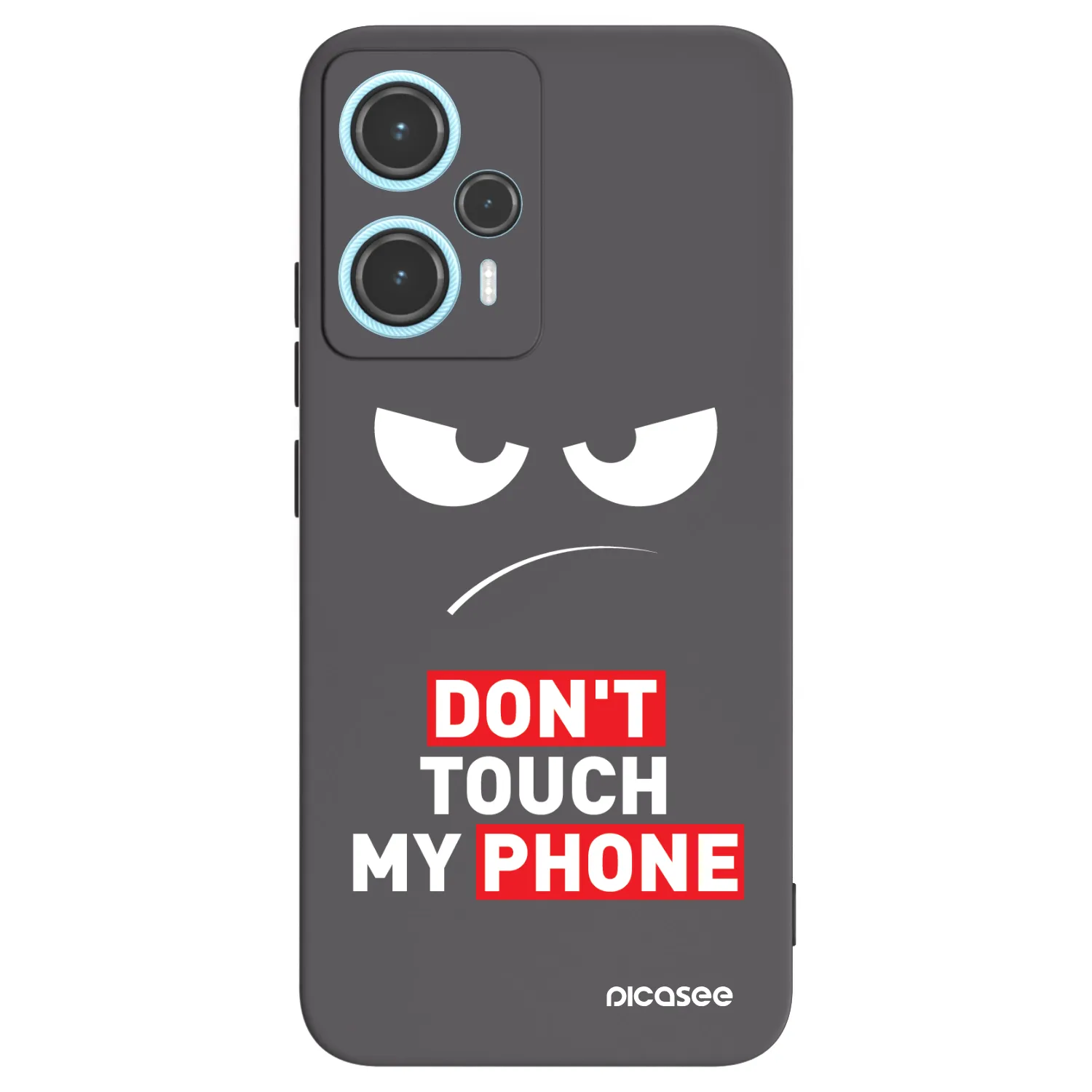 Picasee Μαύρη θήκη σιλικόνης για Xiaomi Poco F5 - Angry Eyes - Transparent