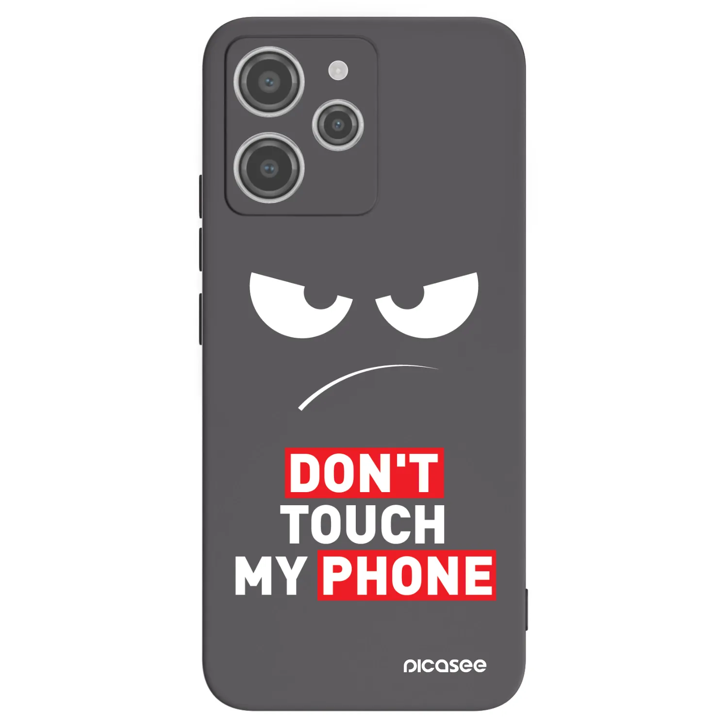 Picasee Μαύρη θήκη σιλικόνης για Xiaomi Redmi 12 4G - Angry Eyes - Transparent