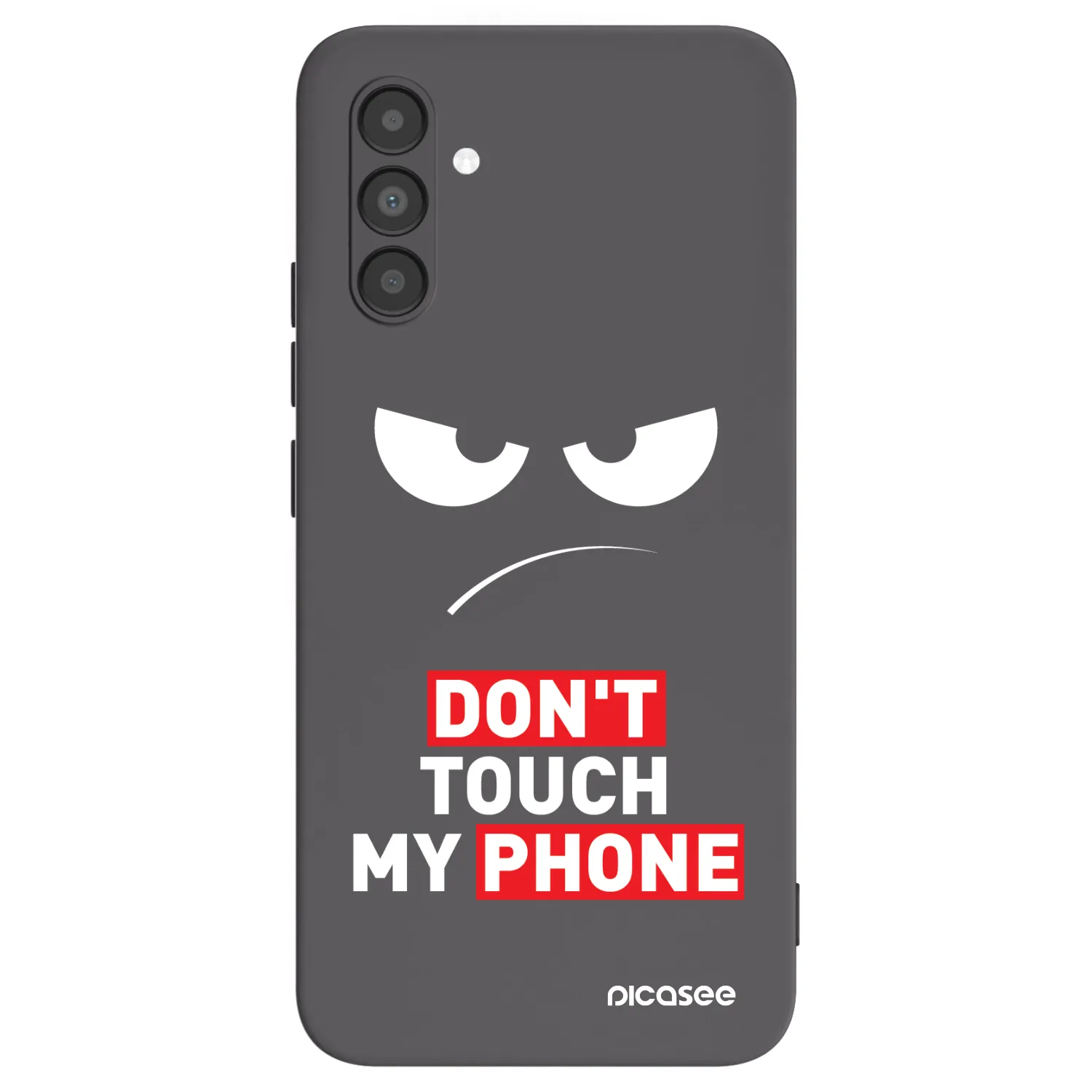 Picasee Μαύρη θήκη σιλικόνης για Samsung Galaxy A04s A047F - Angry Eyes - Transparent