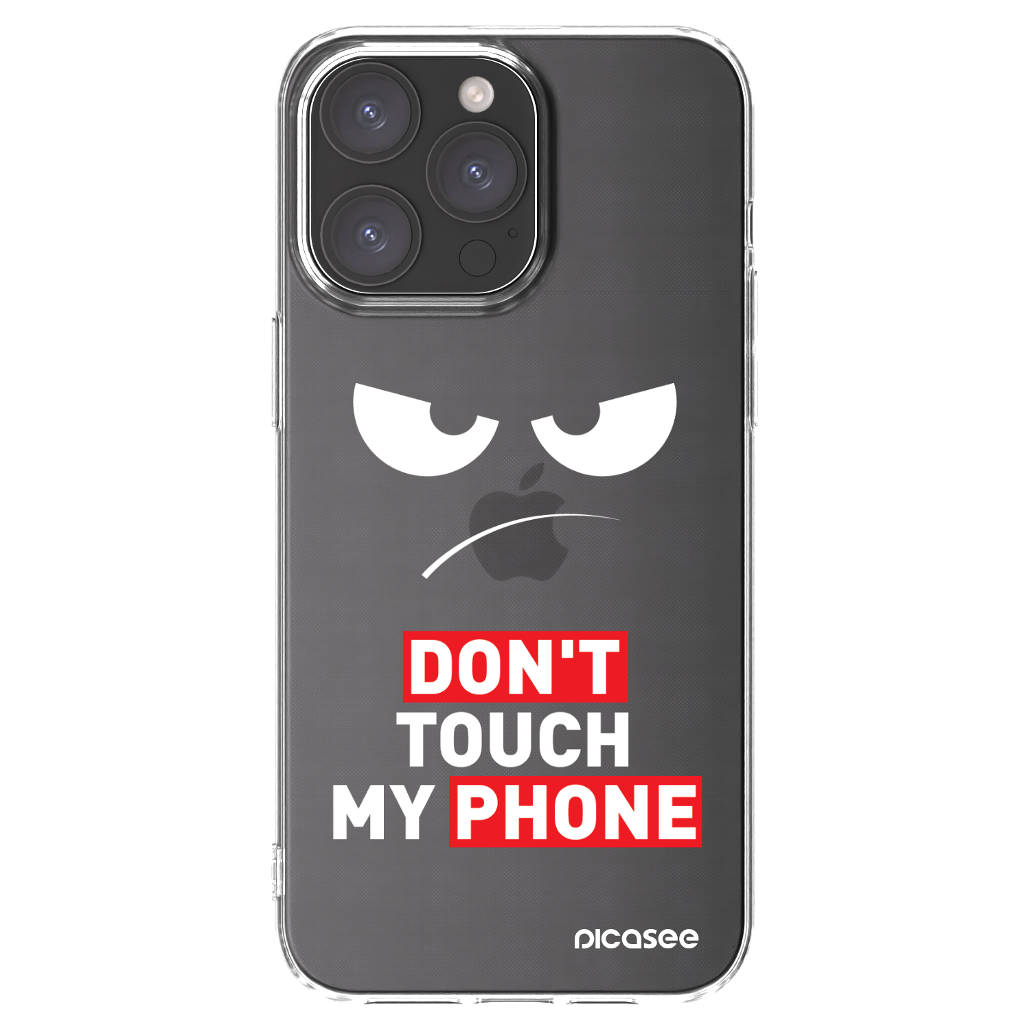 Picasee διαφανής θήκη σιλικόνης Apple iPhone 15 Pro Max - Angry Eyes - Transparent
