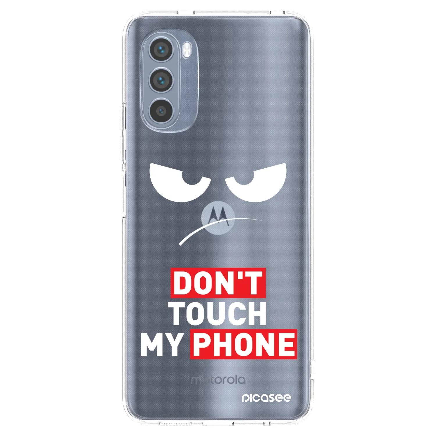 Picasee διαφανής θήκη σιλικόνης Motorola Moto G62 - Angry Eyes - Transparent