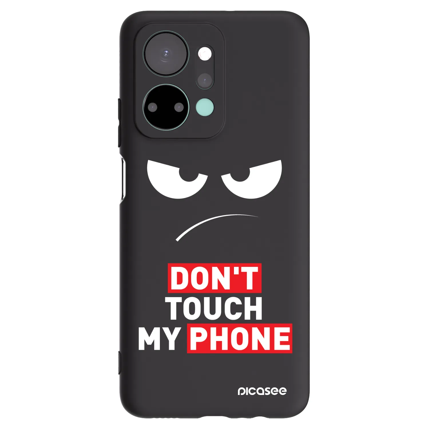 Picasee Μαύρη θήκη σιλικόνης για Honor X7a - Angry Eyes - Transparent