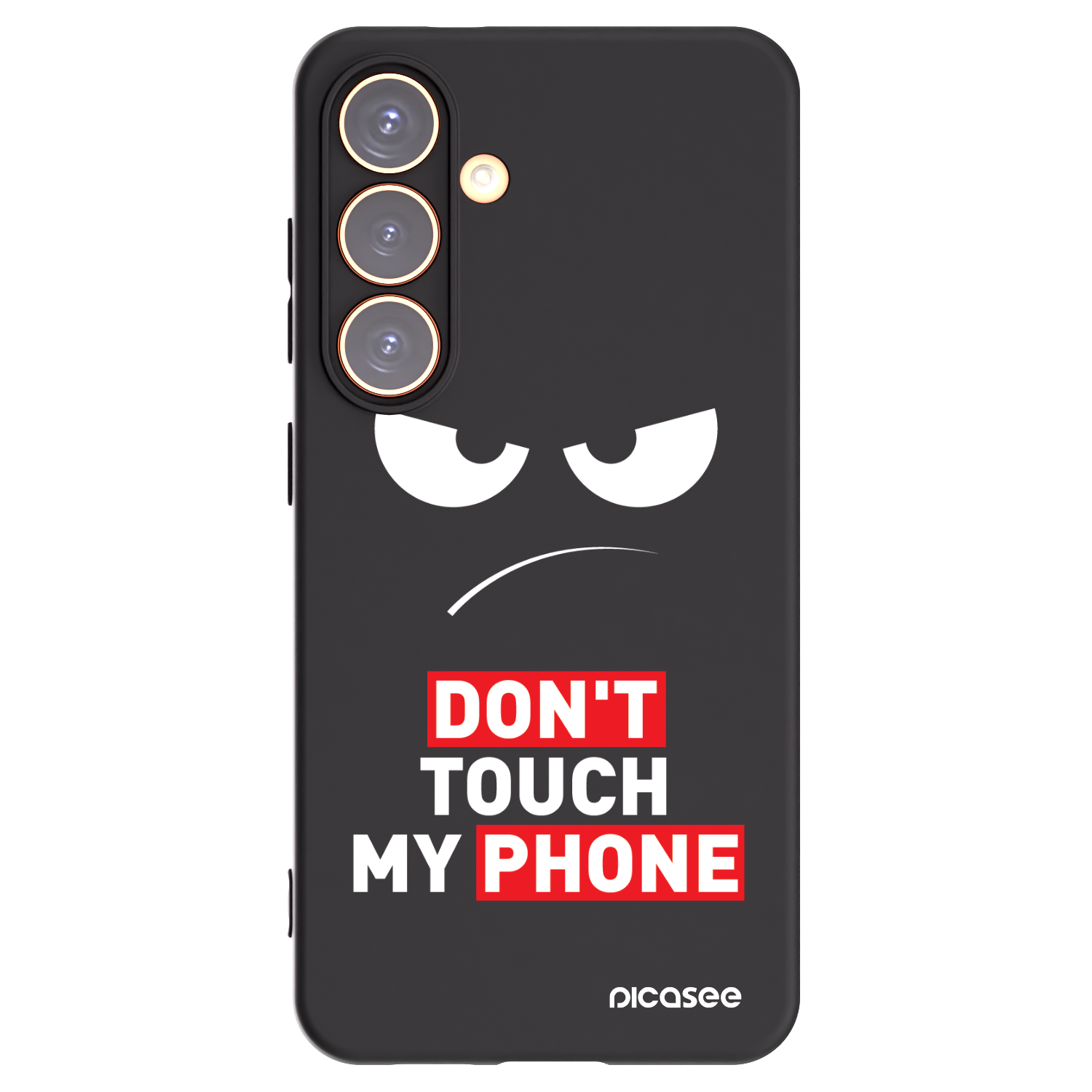 Picasee Μαύρη θήκη σιλικόνης για Samsung Galaxy S24 S921B 5G - Angry Eyes - Transparent