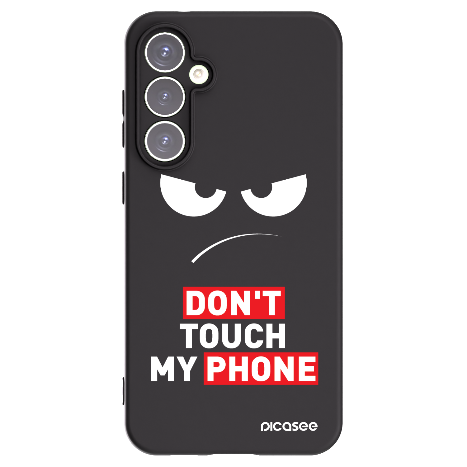 Picasee Μαύρη θήκη σιλικόνης για Samsung Galaxy S23 FE S711B - Angry Eyes - Transparent