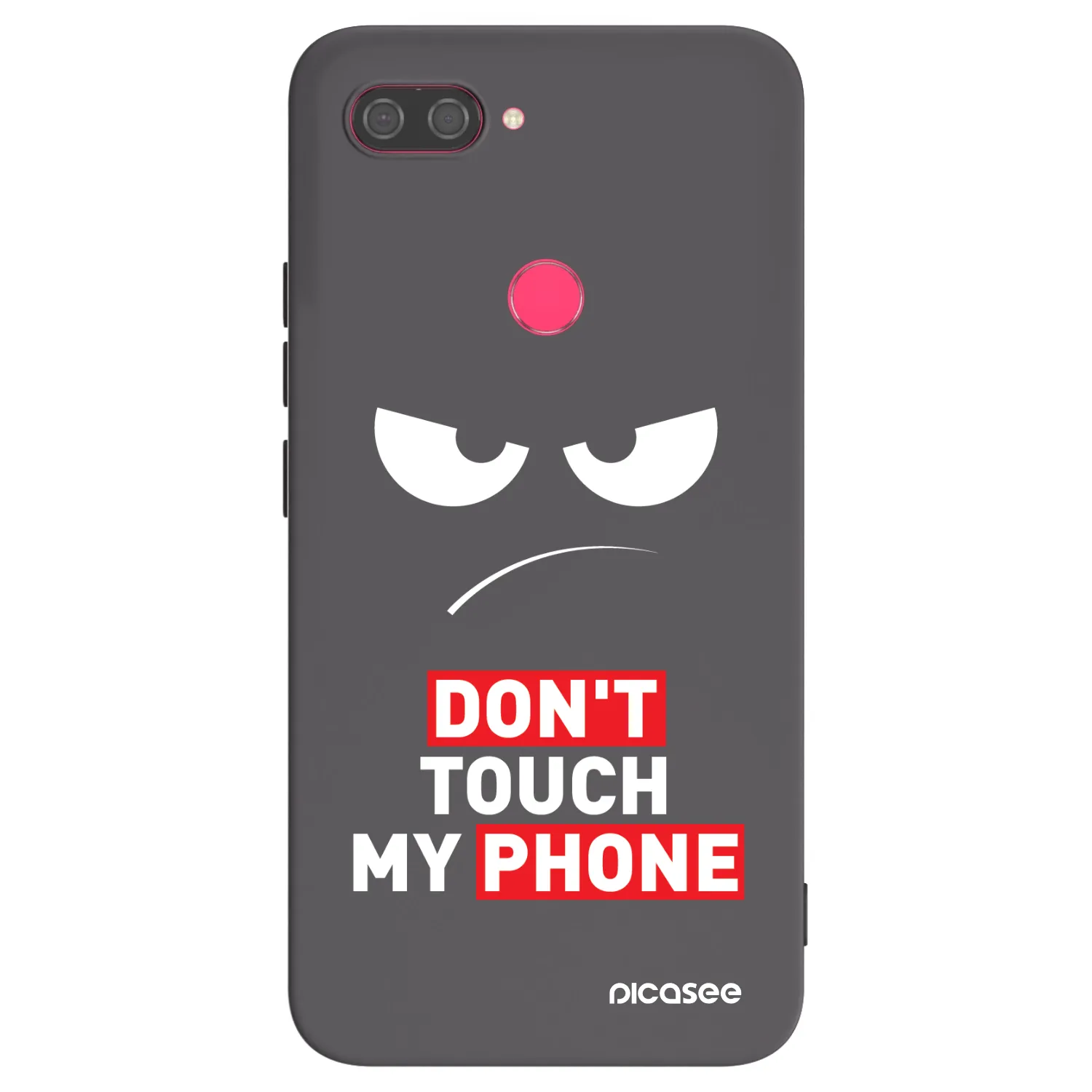 Picasee Μαύρη θήκη σιλικόνης για Xiaomi Mi 8 Lite - Angry Eyes - Transparent