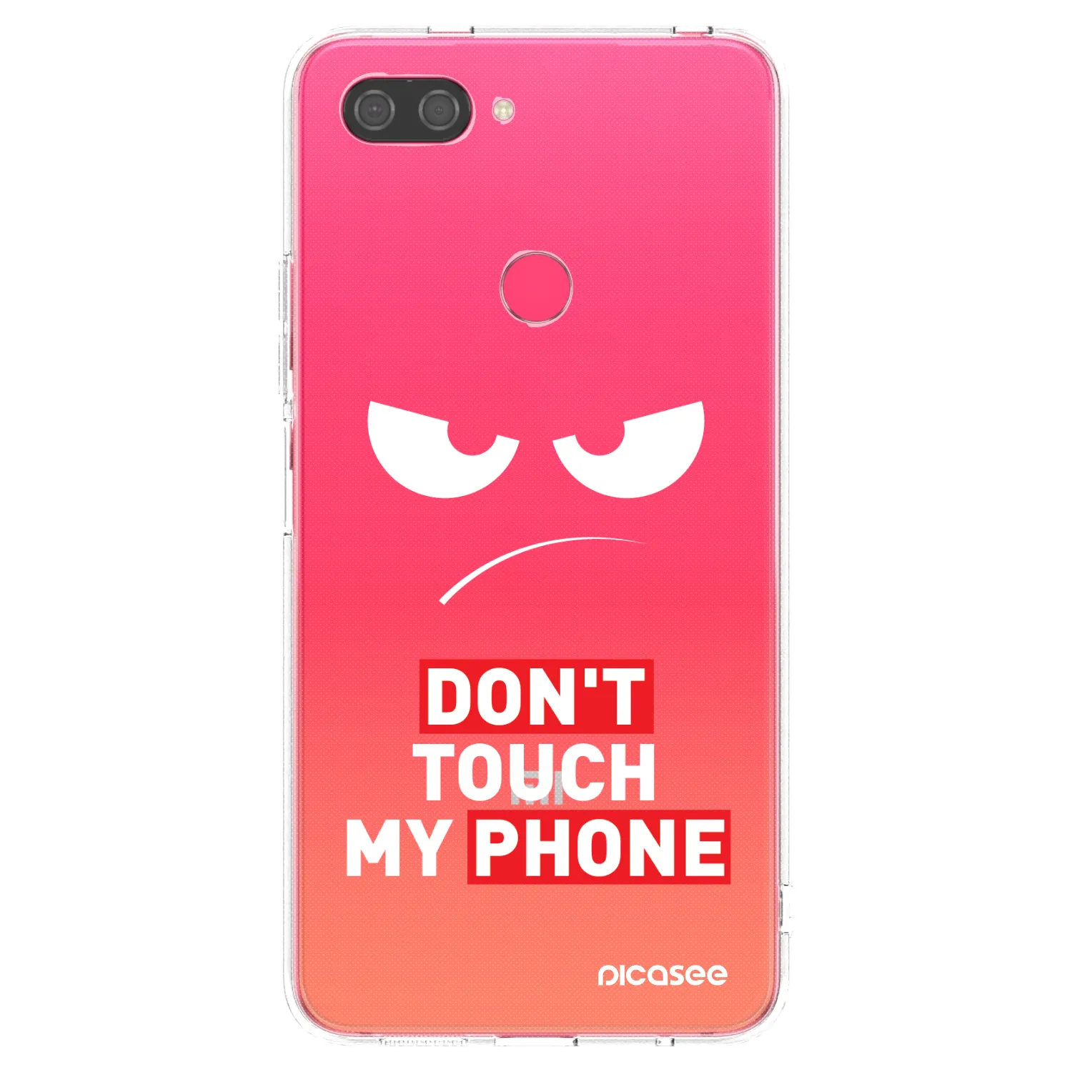 Picasee διαφανής θήκη σιλικόνης Xiaomi Mi 8 Lite - Angry Eyes - Transparent