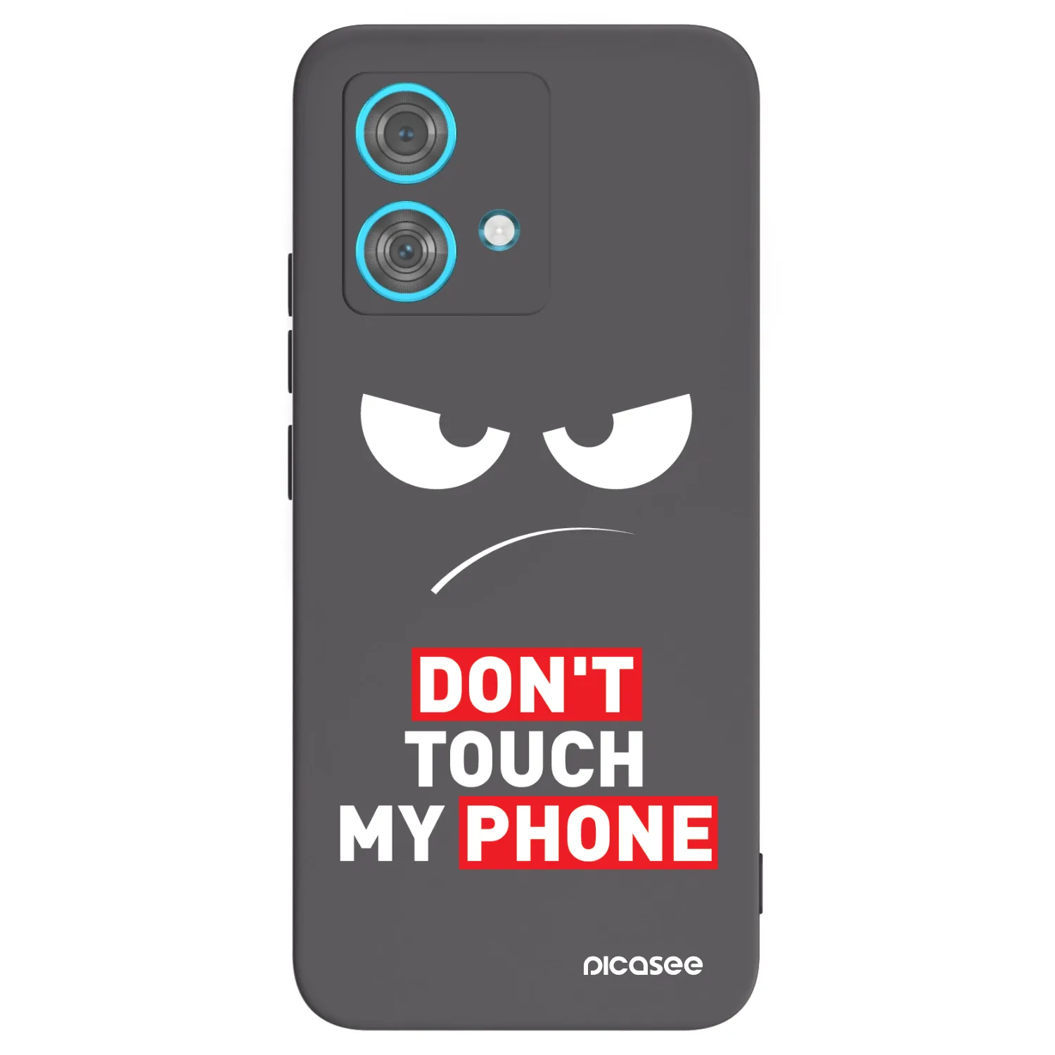 Picasee Μαύρη θήκη σιλικόνης για Motorola Edge 40 Neo - Angry Eyes - Transparent