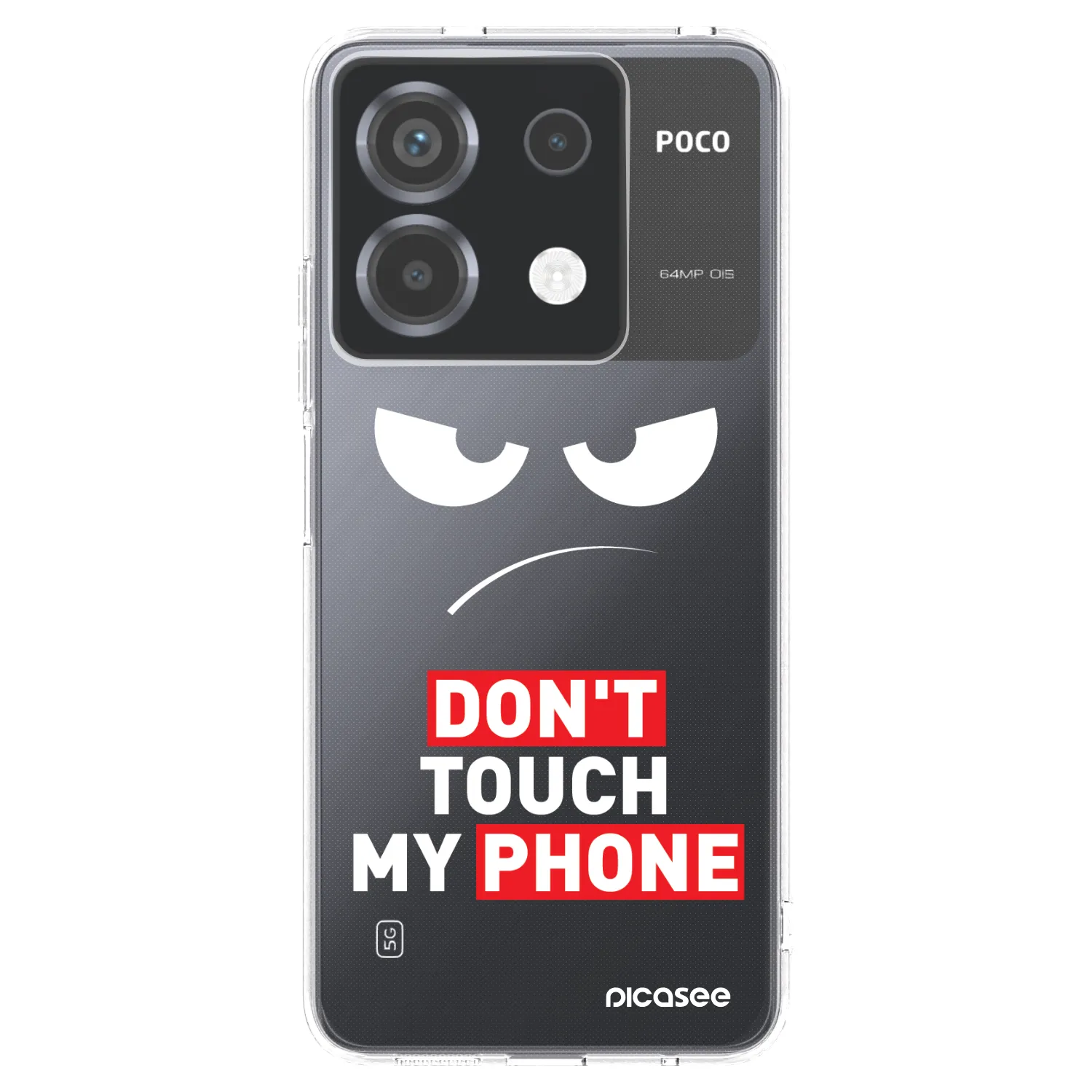 Picasee διαφανής θήκη σιλικόνης Xiaomi Poco X6 - Angry Eyes - Transparent
