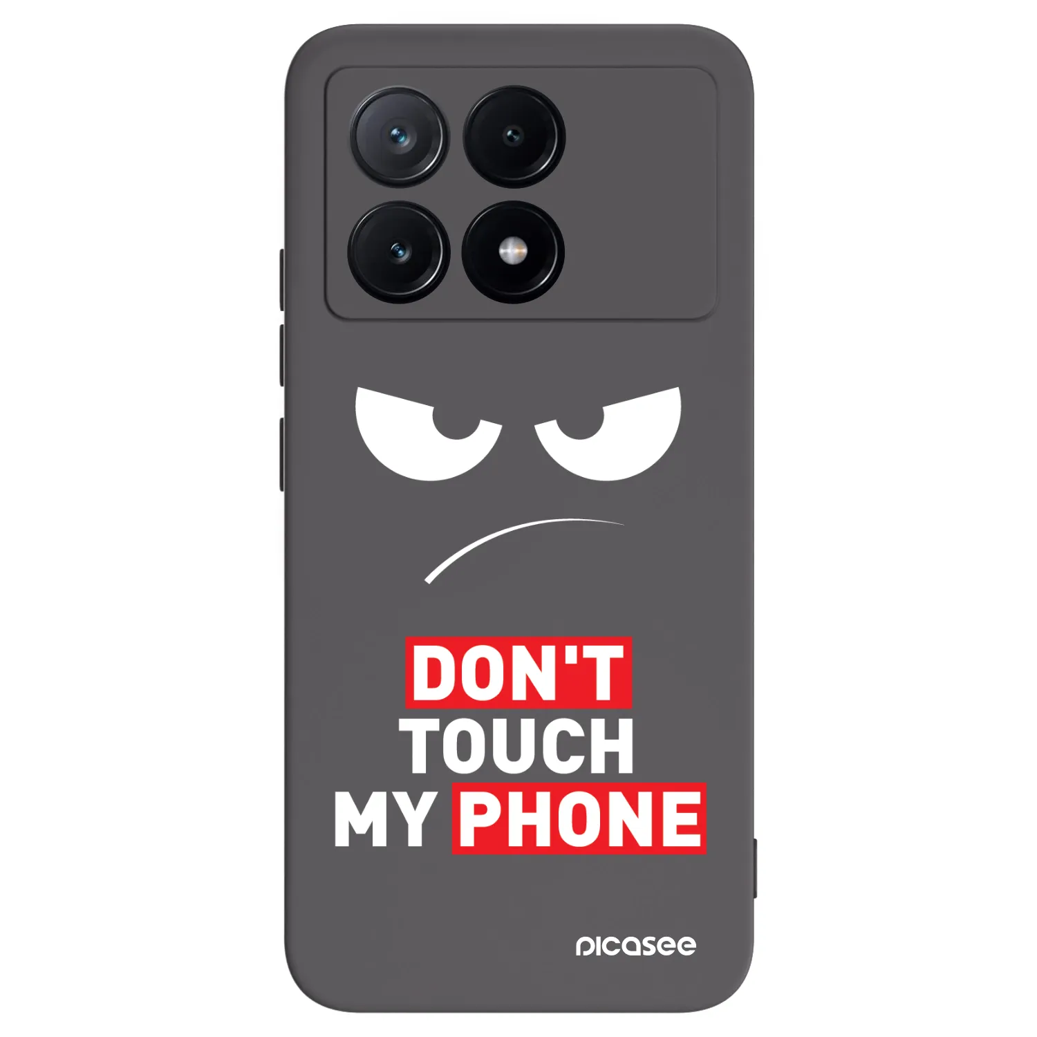 Picasee Μαύρη θήκη σιλικόνης για Xiaomi Poco X6 Pro - Angry Eyes - Transparent