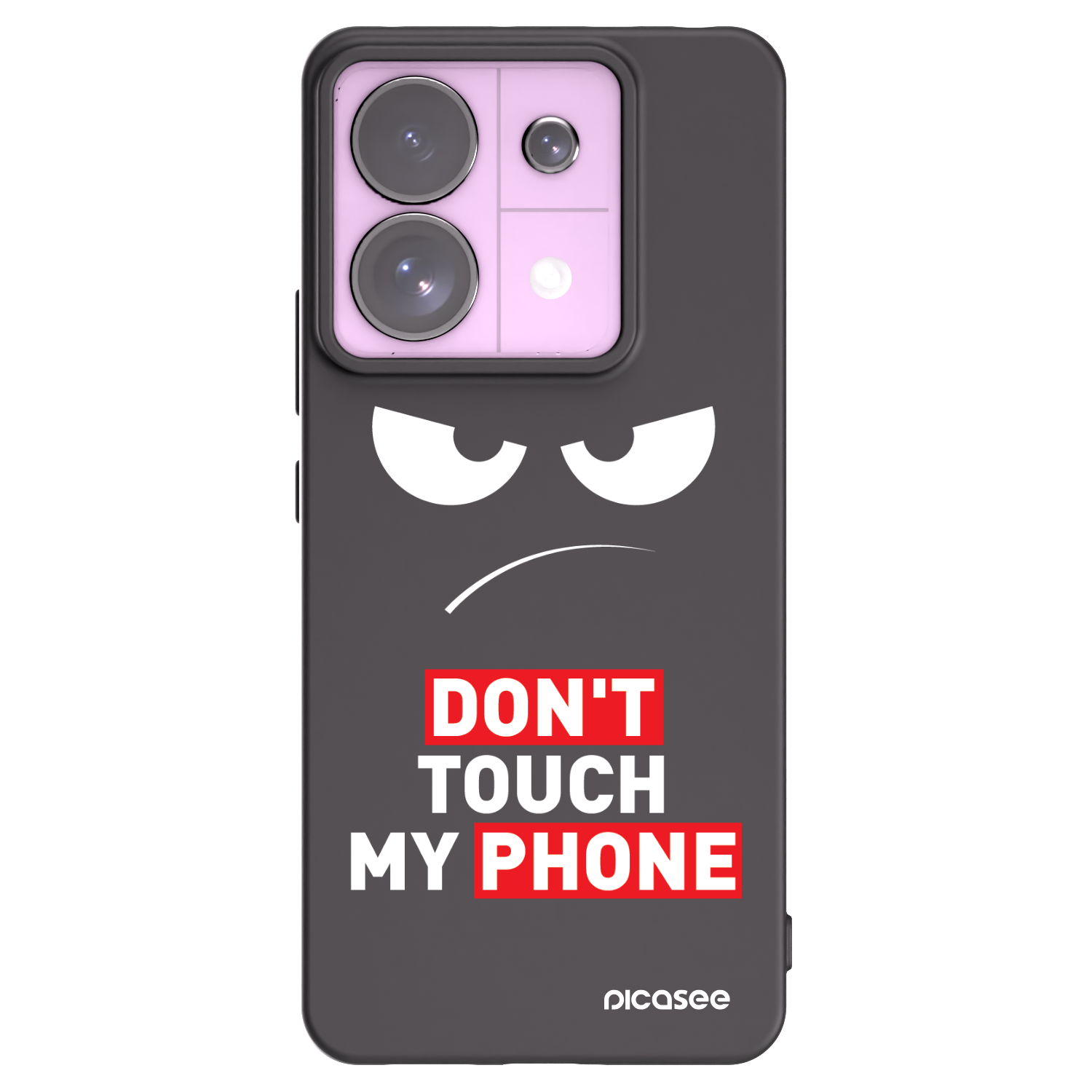 Picasee Μαύρη θήκη σιλικόνης για Xiaomi Redmi Note 13 Pro 5G - Angry Eyes - Transparent