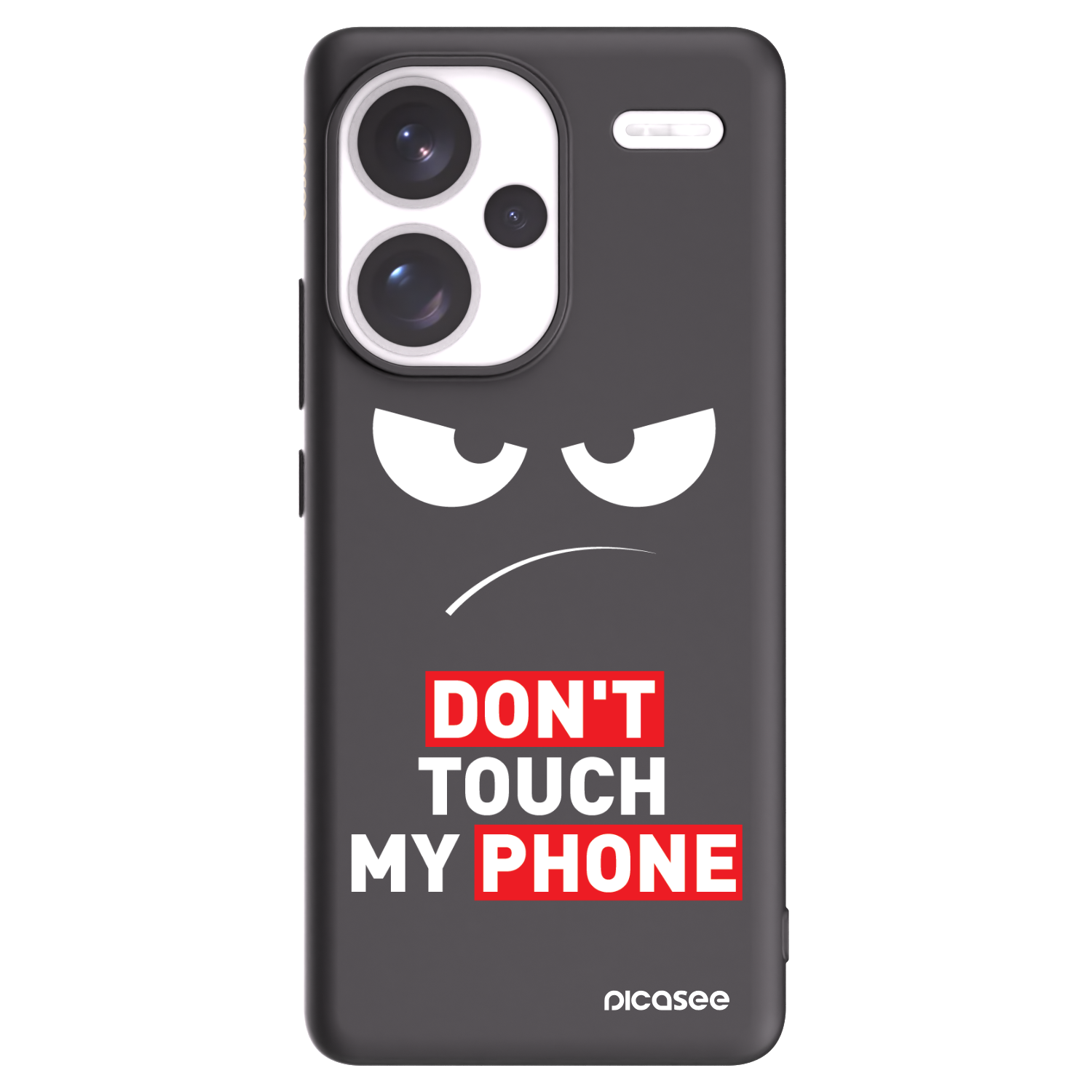 Picasee Μαύρη θήκη σιλικόνης για Xiaomi Redmi Note 13 Pro+ 5G - Angry Eyes - Transparent