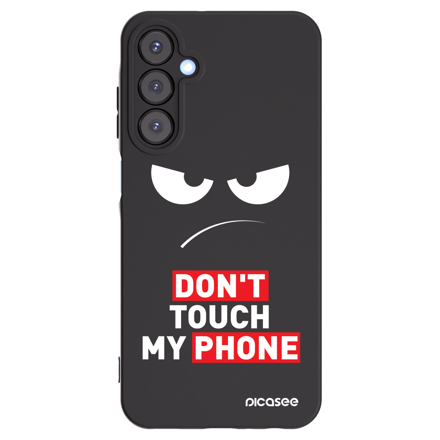 Picasee Μαύρη θήκη σιλικόνης για Samsung Galaxy A25 A256B 5G - Angry Eyes - Transparent