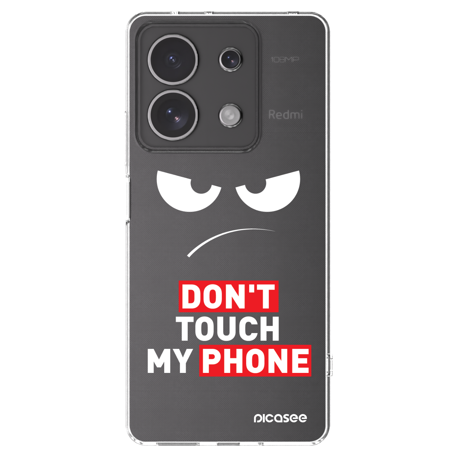 Picasee διαφανής θήκη σιλικόνης Xiaomi Redmi Note 13 4G - Angry Eyes - Transparent