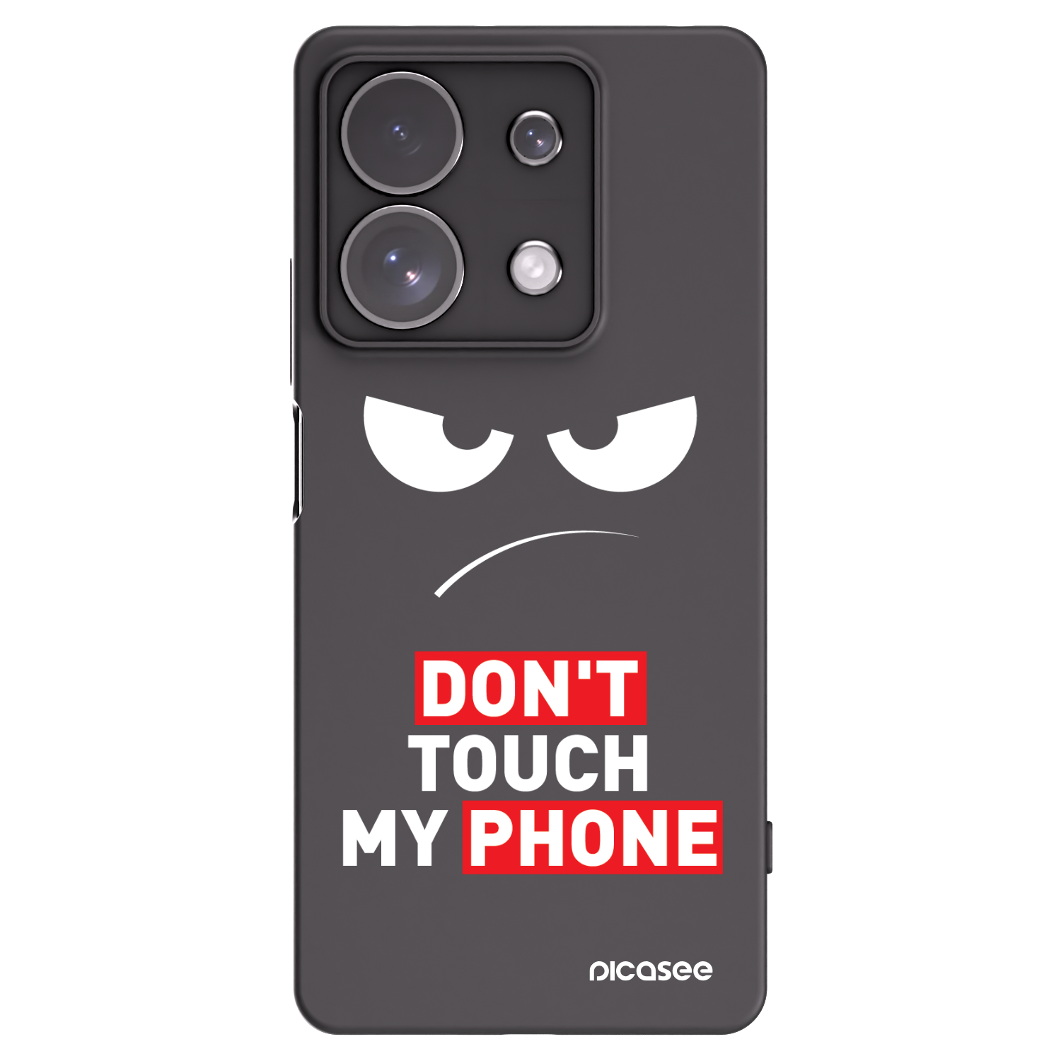Picasee Μαύρη θήκη σιλικόνης για Xiaomi Redmi Note 13 Pro 4G - Angry Eyes - Transparent
