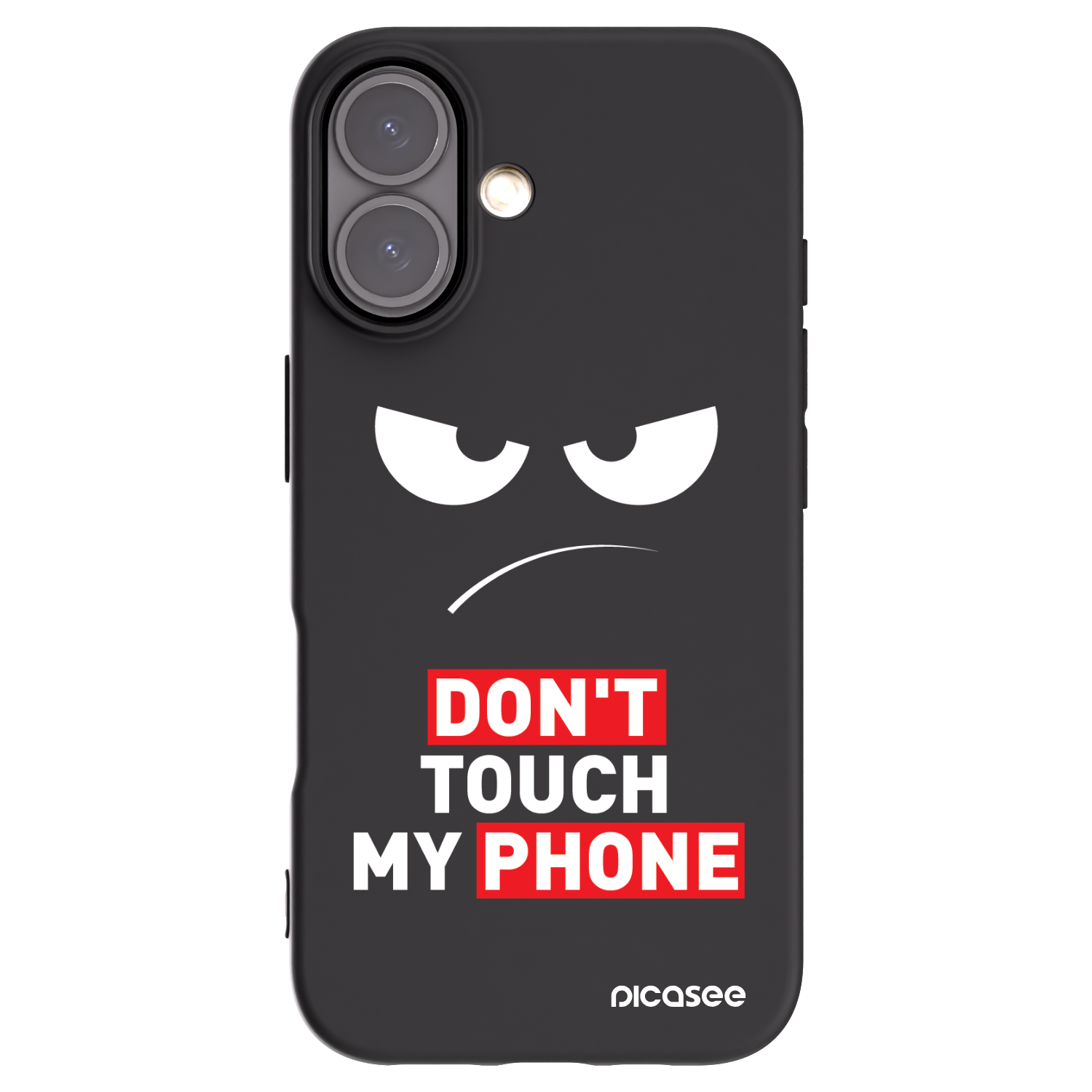 Picasee Μαύρη θήκη σιλικόνης για Apple iPhone 16 - Angry Eyes - Transparent