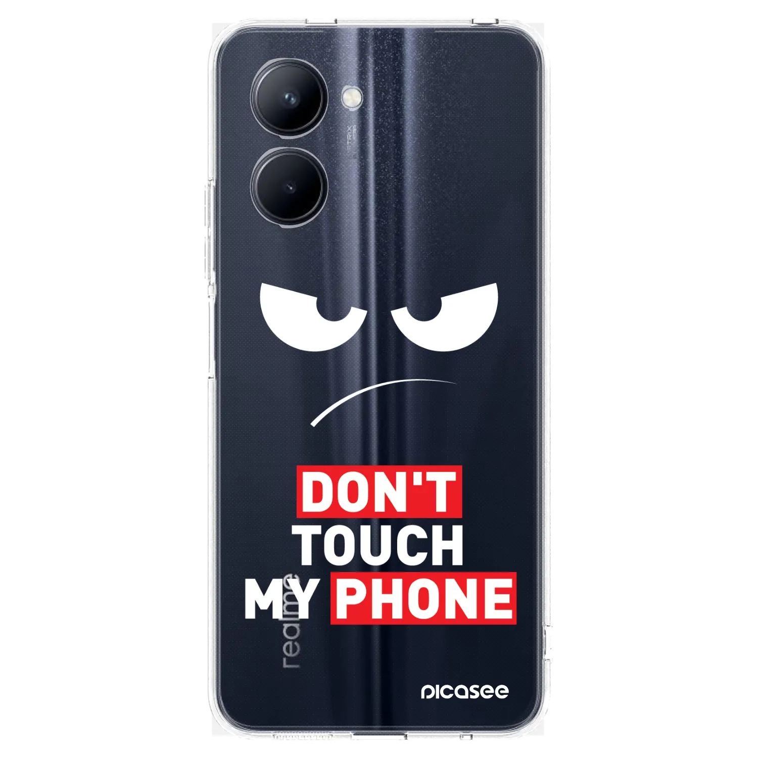 Picasee διαφανής θήκη σιλικόνης Realme C33 (2023) - Angry Eyes - Transparent