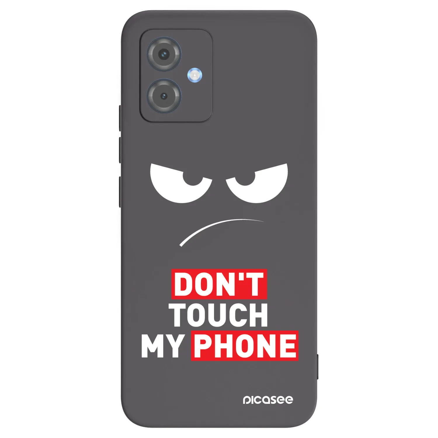 Picasee Μαύρη θήκη σιλικόνης για Motorola Moto G14 - Angry Eyes - Transparent