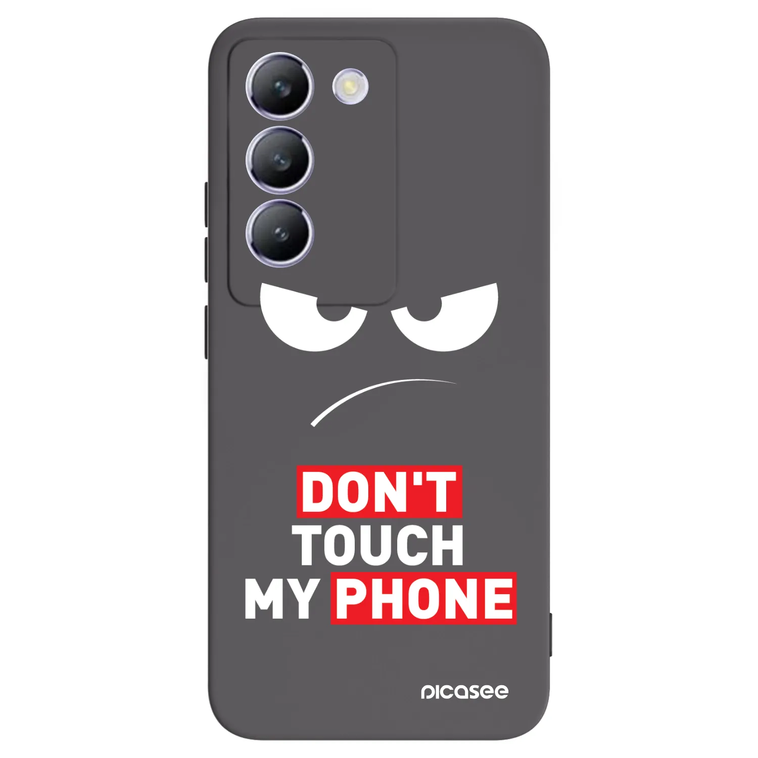Picasee Μαύρη θήκη σιλικόνης για Vivo V40 SE 5G - Angry Eyes - Transparent