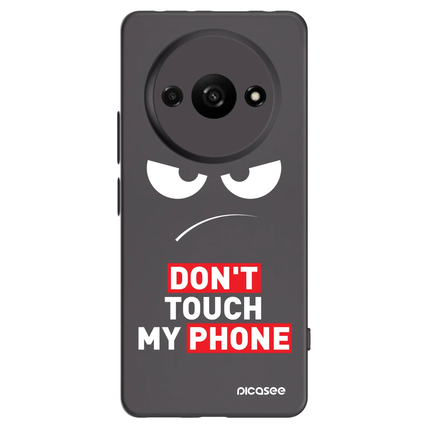 Picasee Μαύρη θήκη σιλικόνης για Xiaomi Redmi A3 - Angry Eyes - Transparent