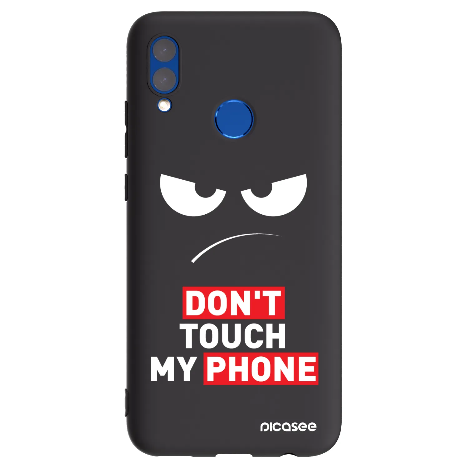 Picasee Μαύρη θήκη σιλικόνης για Huawei P Smart 2019 - Angry Eyes - Transparent