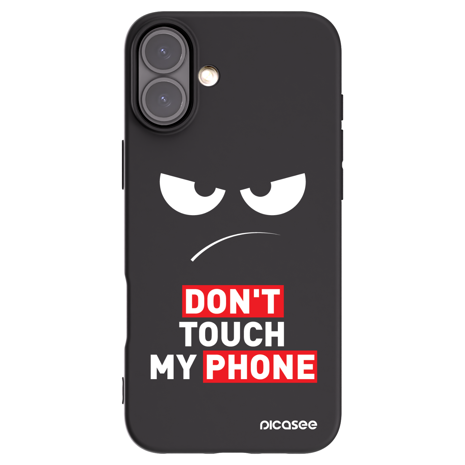 Picasee Μαύρη θήκη σιλικόνης για Apple iPhone 16 Plus - Angry Eyes - Transparent