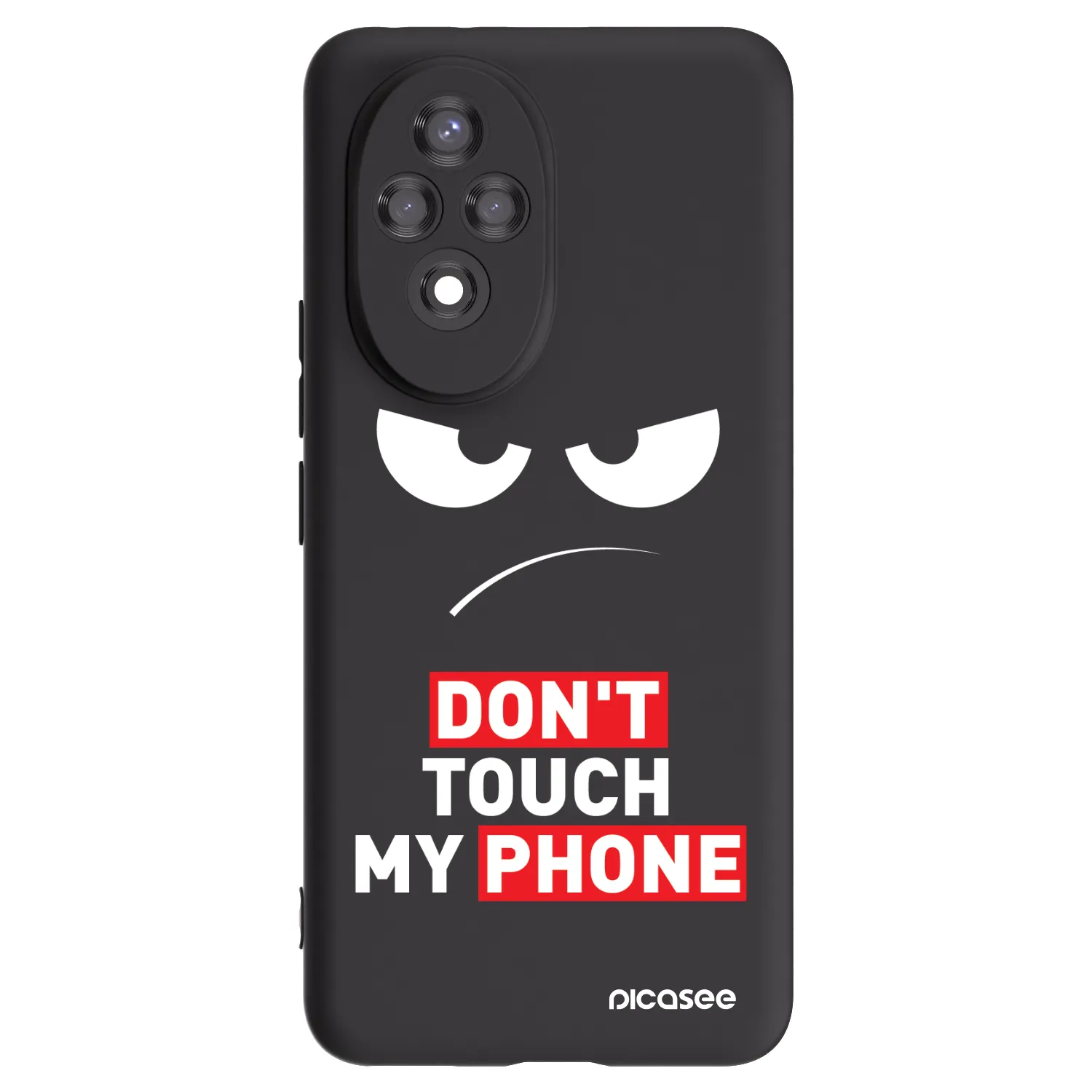 Picasee Μαύρη θήκη σιλικόνης για Honor 200 5G - Angry Eyes - Transparent