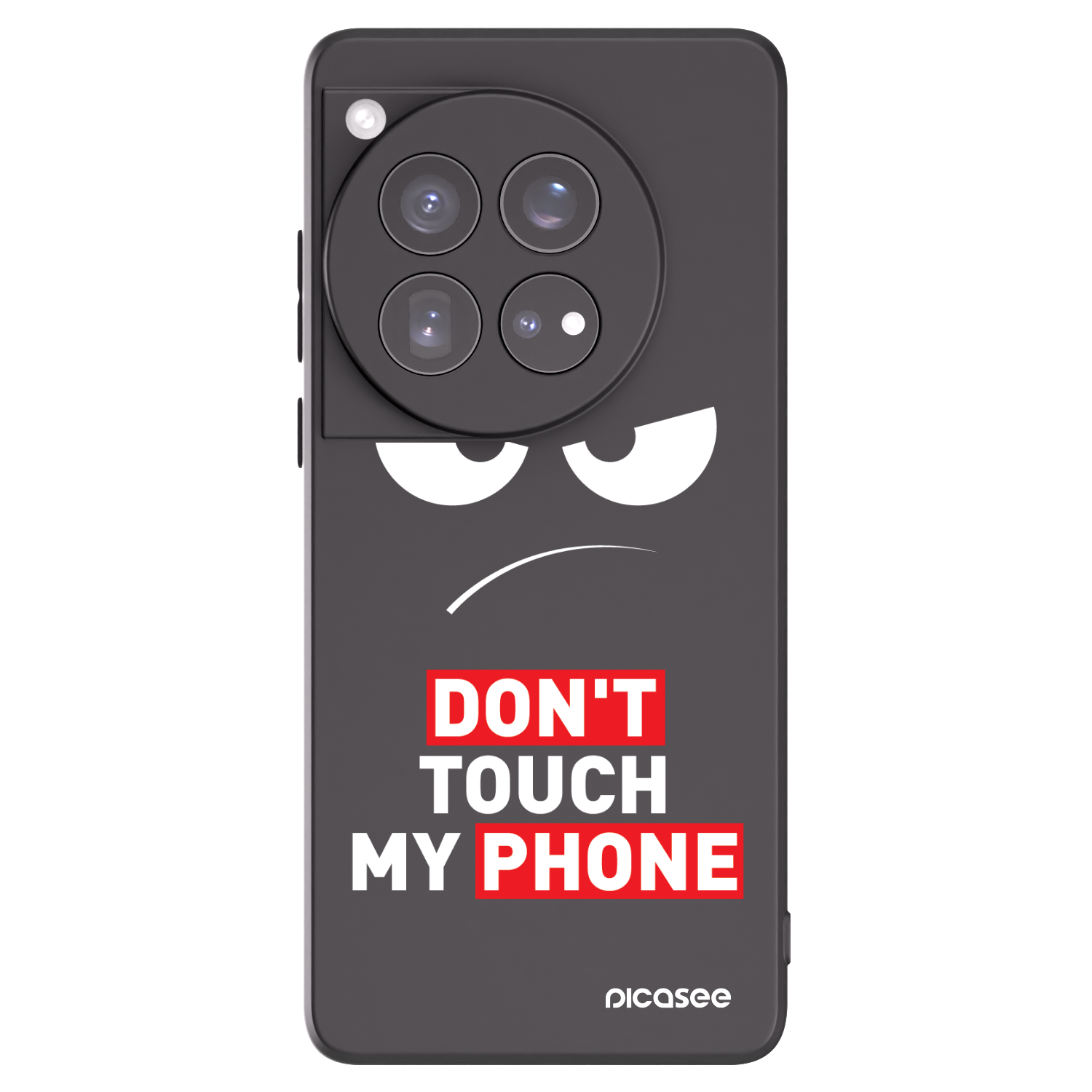 Picasee Μαύρη θήκη σιλικόνης για OnePlus 12 5G - Angry Eyes - Transparent