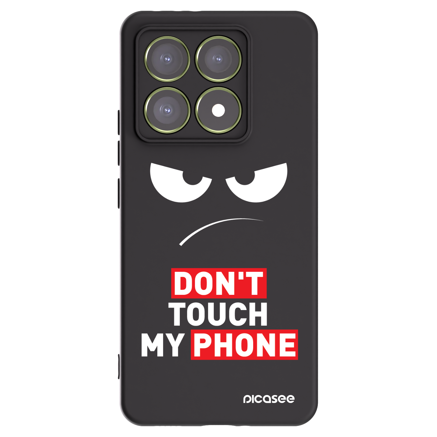 Picasee Μαύρη θήκη σιλικόνης για Xiaomi 14T - Angry Eyes - Transparent