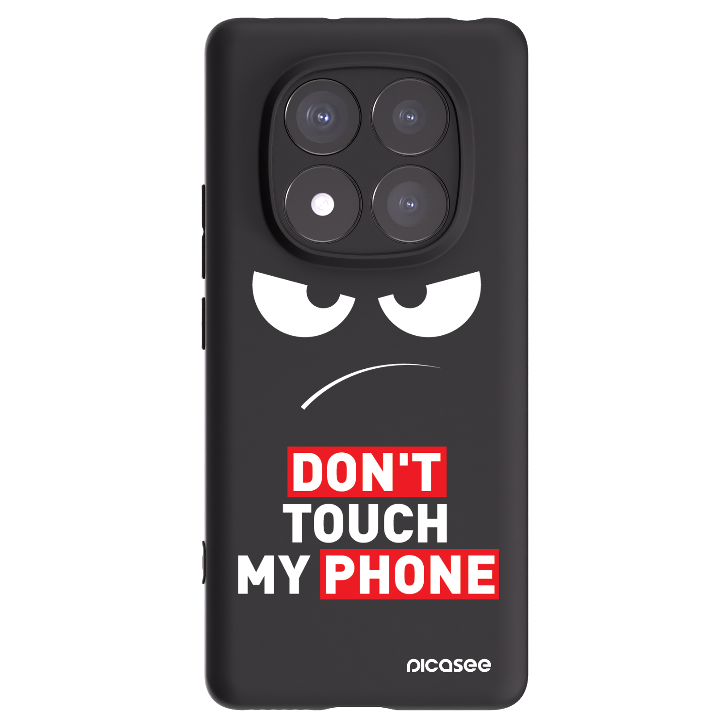 Picasee Μαύρη θήκη σιλικόνης για Xiaomi Redmi Note 14 Pro 5G - Angry Eyes - Transparent