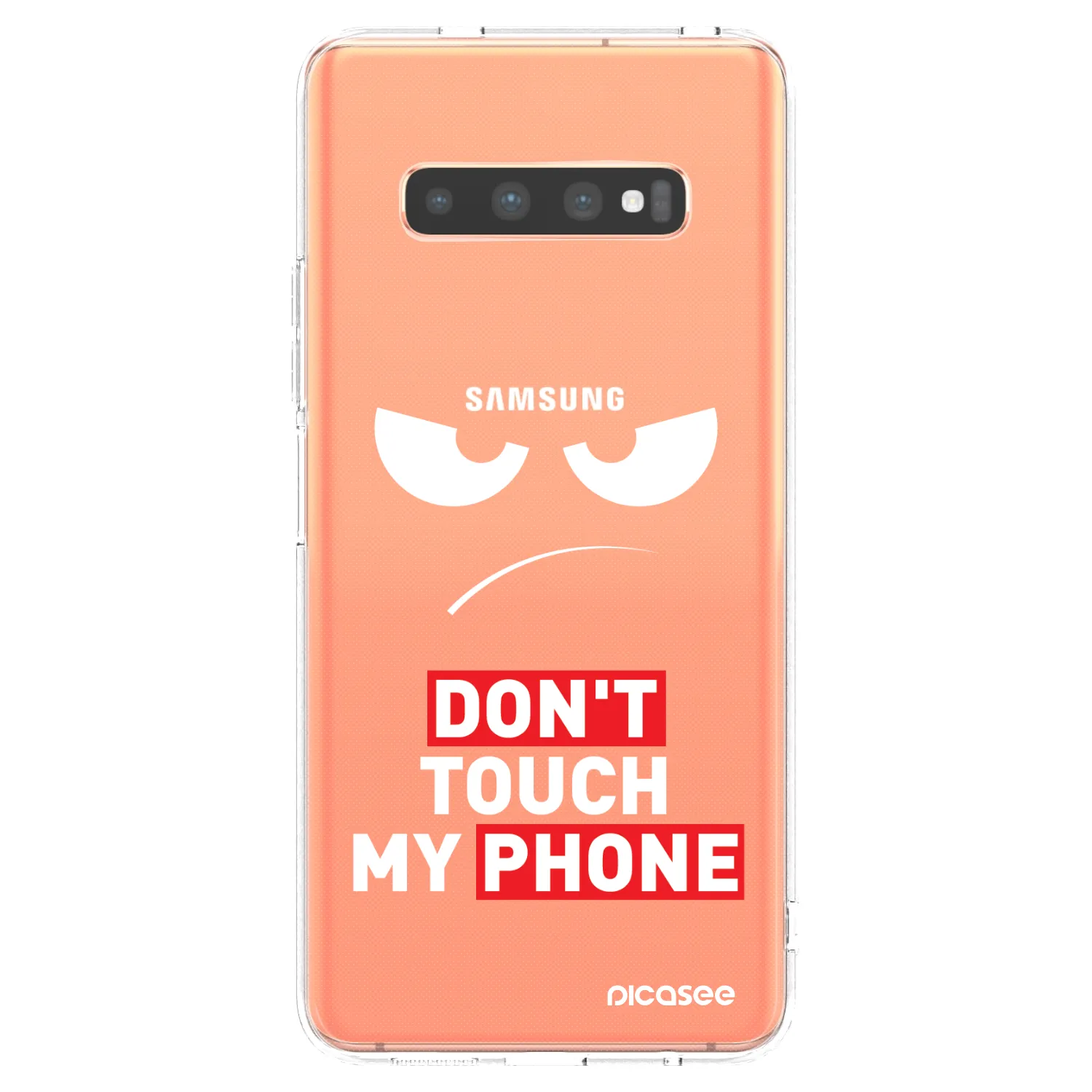 Picasee διαφανής θήκη σιλικόνης Samsung Galaxy S10 Plus G975 - Angry Eyes - Transparent