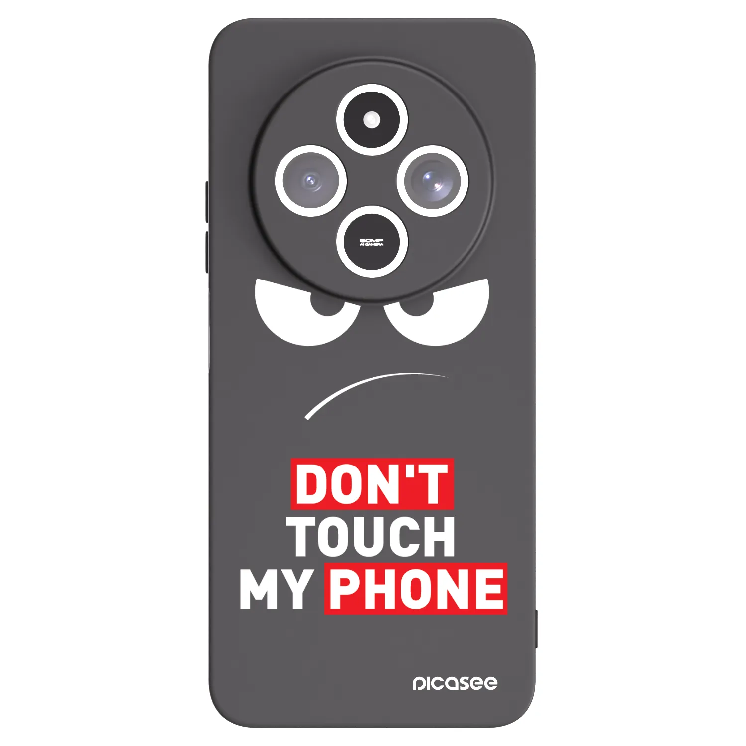 Picasee Μαύρη θήκη σιλικόνης για Xiaomi Redmi 14C - Angry Eyes - Transparent