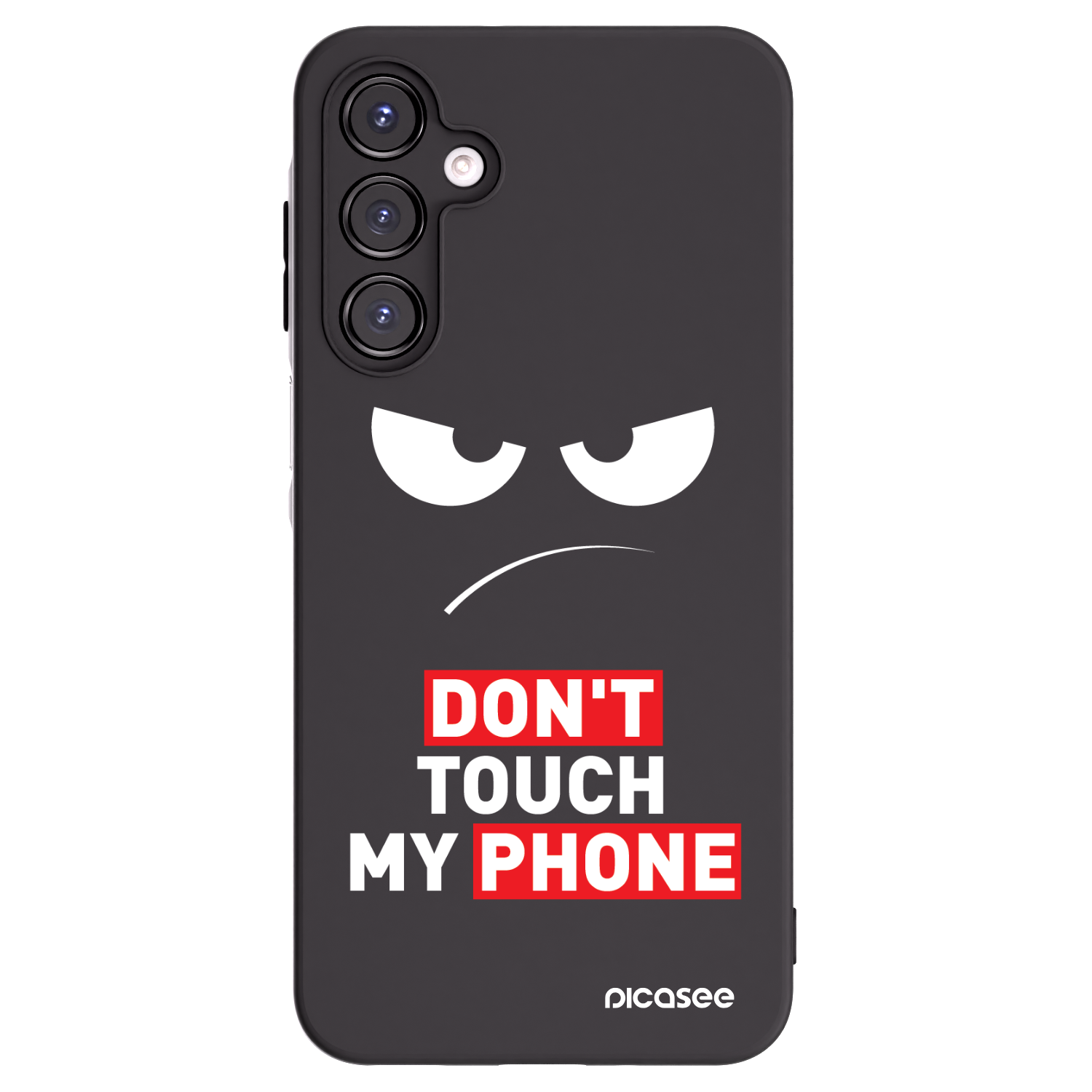 Picasee Μαύρη θήκη σιλικόνης για Samsung Galaxy A16 5G - Angry Eyes - Transparent