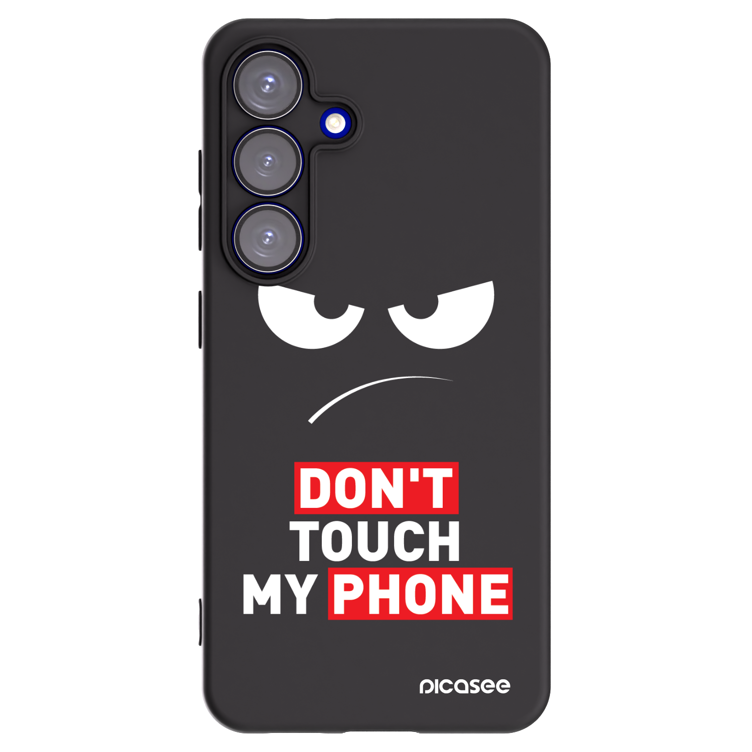 Picasee Μαύρη θήκη σιλικόνης για Samsung Galaxy S25 5G - Angry Eyes - Transparent