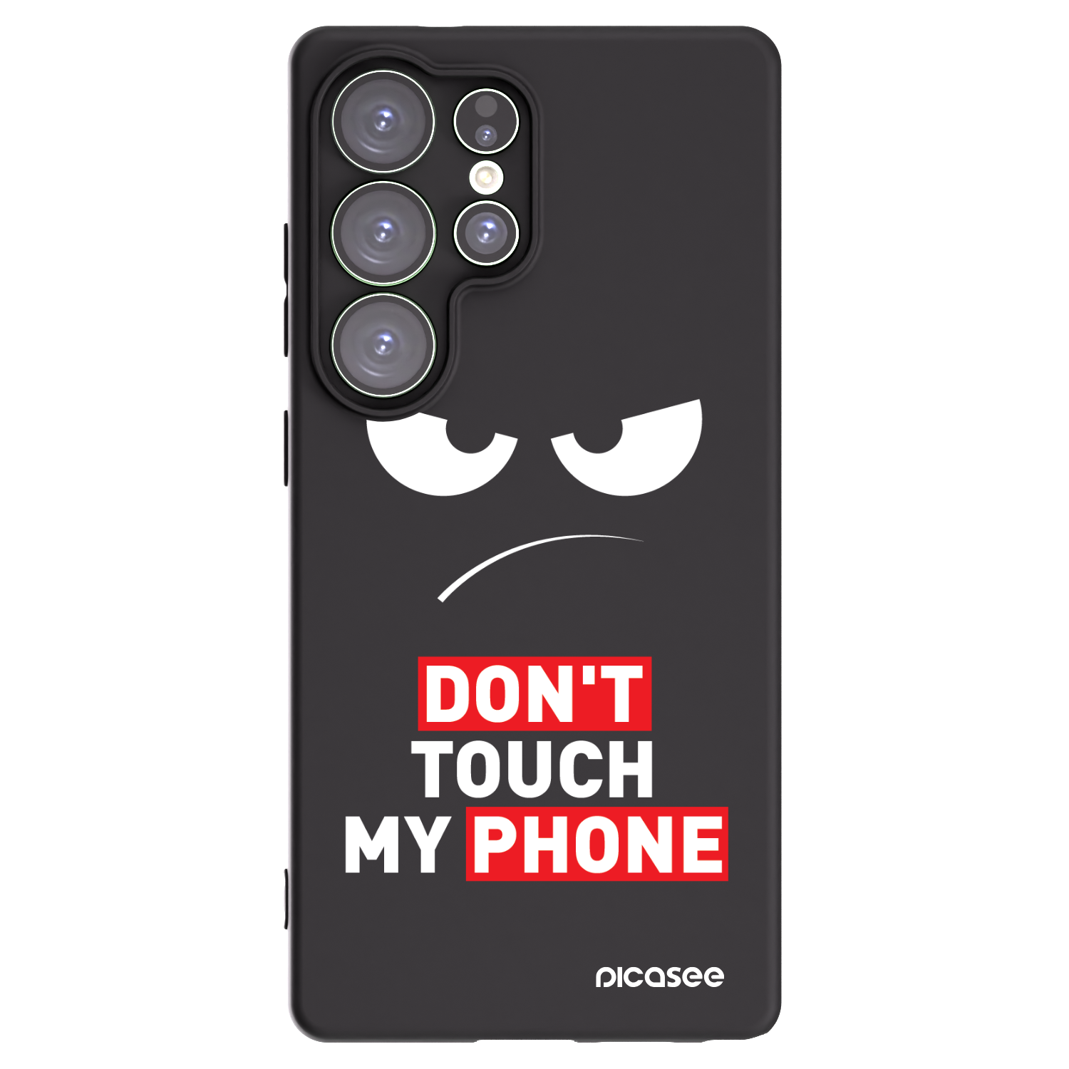 Picasee Μαύρη θήκη σιλικόνης για Samsung Galaxy S25 Ultra 5G - Angry Eyes - Transparent