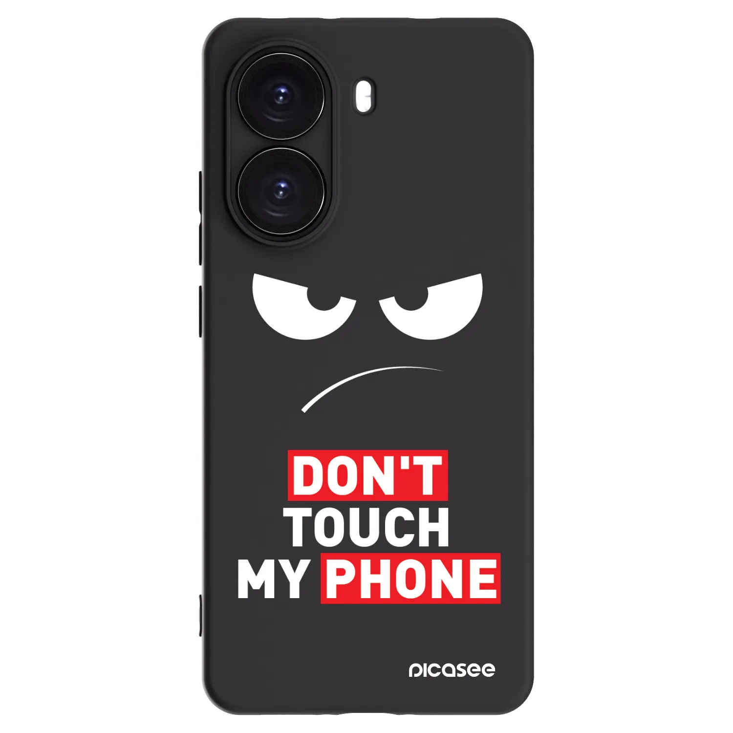 Picasee Μαύρη θήκη σιλικόνης για Xiaomi Poco X7 Pro 5G - Angry Eyes - Transparent