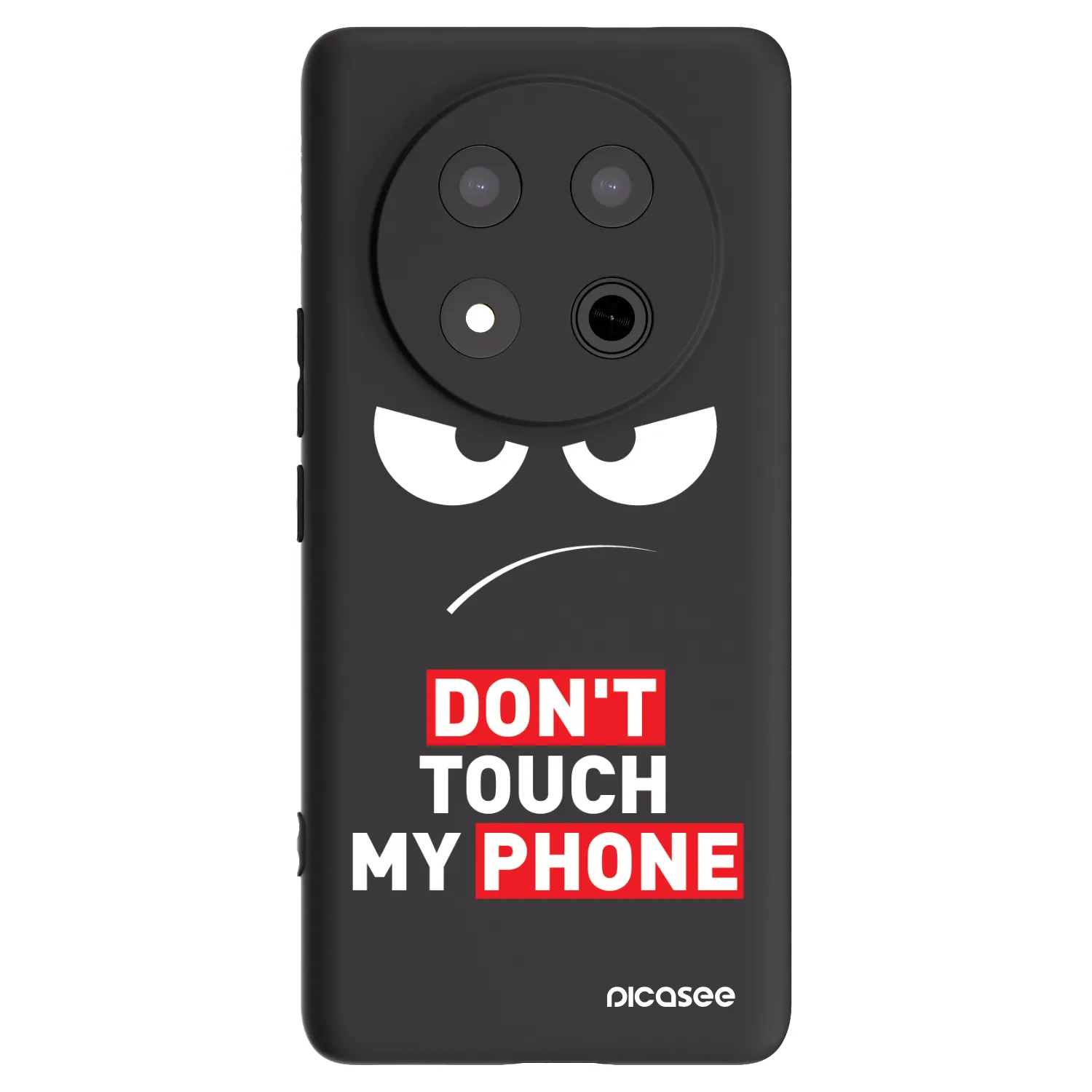 Picasee Μαύρη θήκη σιλικόνης για Honor Magic7 Lite 5G - Angry Eyes - Transparent