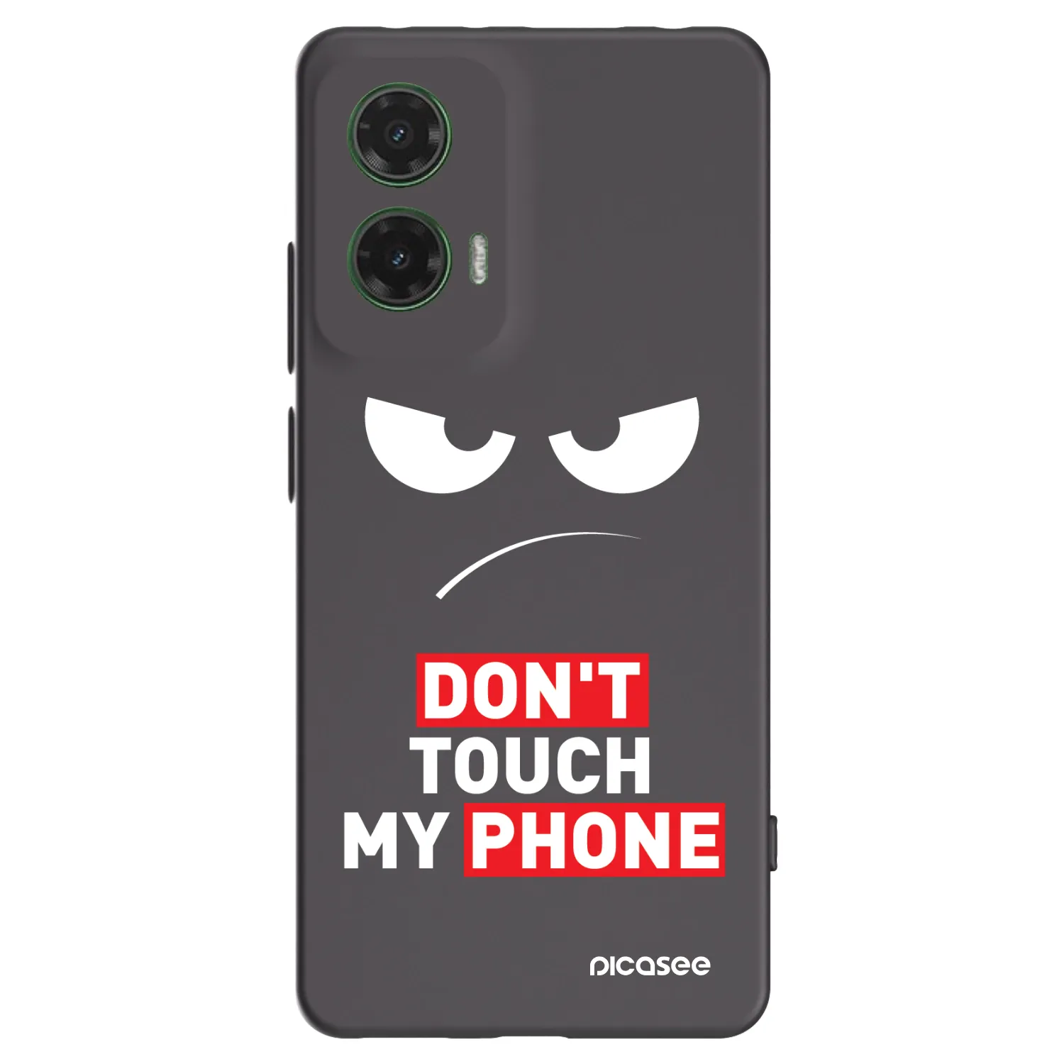 Picasee Μαύρη θήκη σιλικόνης για Motorola Moto G35 5G - Angry Eyes - Transparent