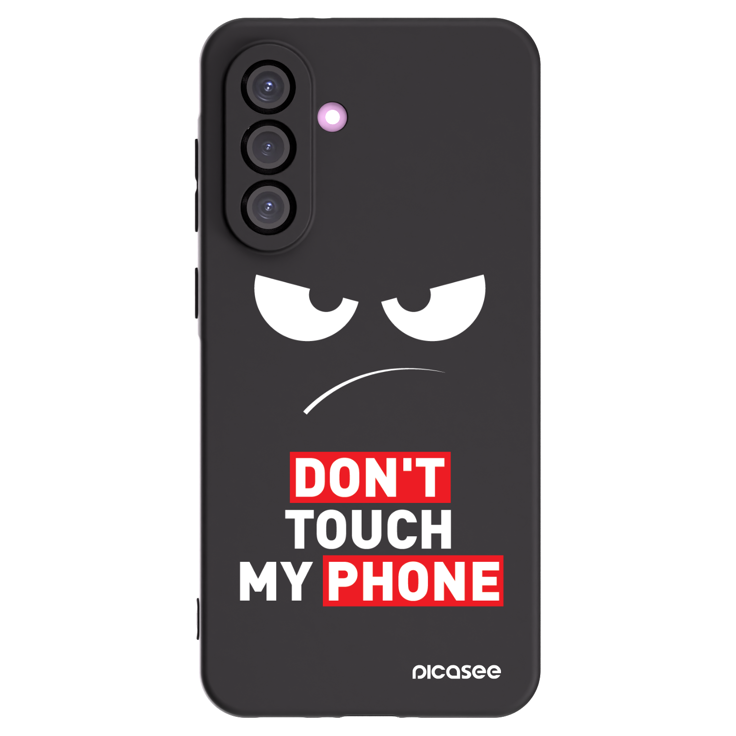 Picasee Μαύρη θήκη σιλικόνης για Samsung Galaxy A36 5G - Angry Eyes - Transparent