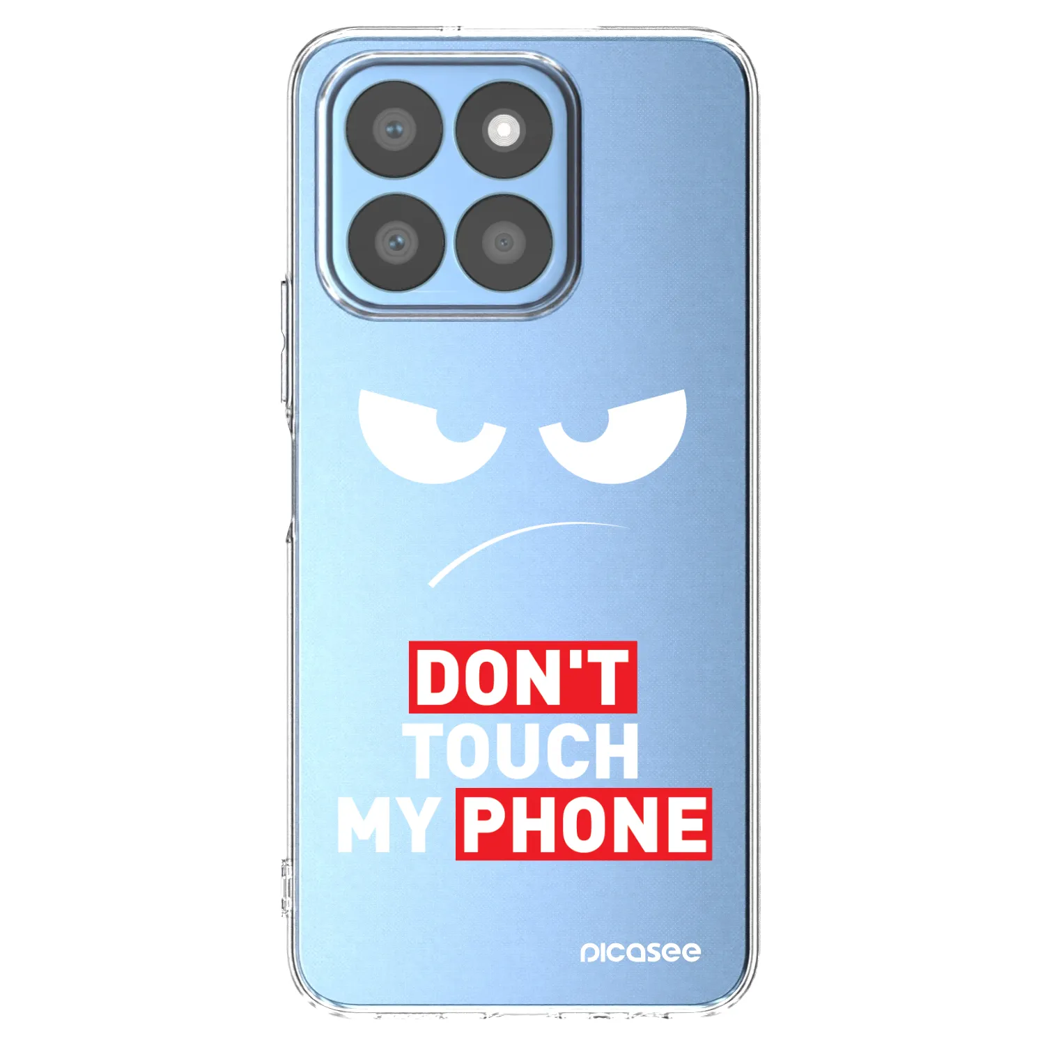 Picasee διαφανής θήκη σιλικόνης Honor X8c - Angry Eyes - Transparent