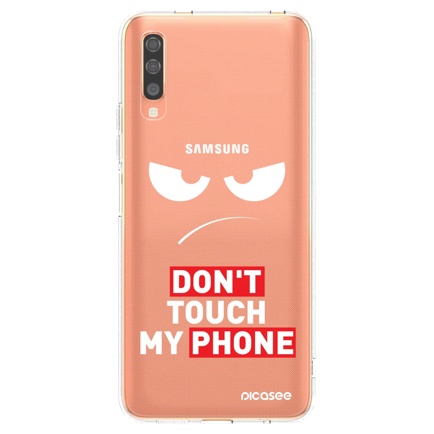 Picasee διαφανής θήκη σιλικόνης Samsung Galaxy A70 A705F - Angry Eyes - Transparent