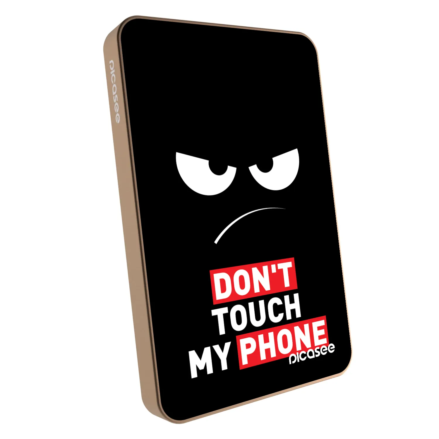 Picasee Powerbank με MagSafe 5 000 mAh Χρυσαφένιος - Angry Eyes - Transparent