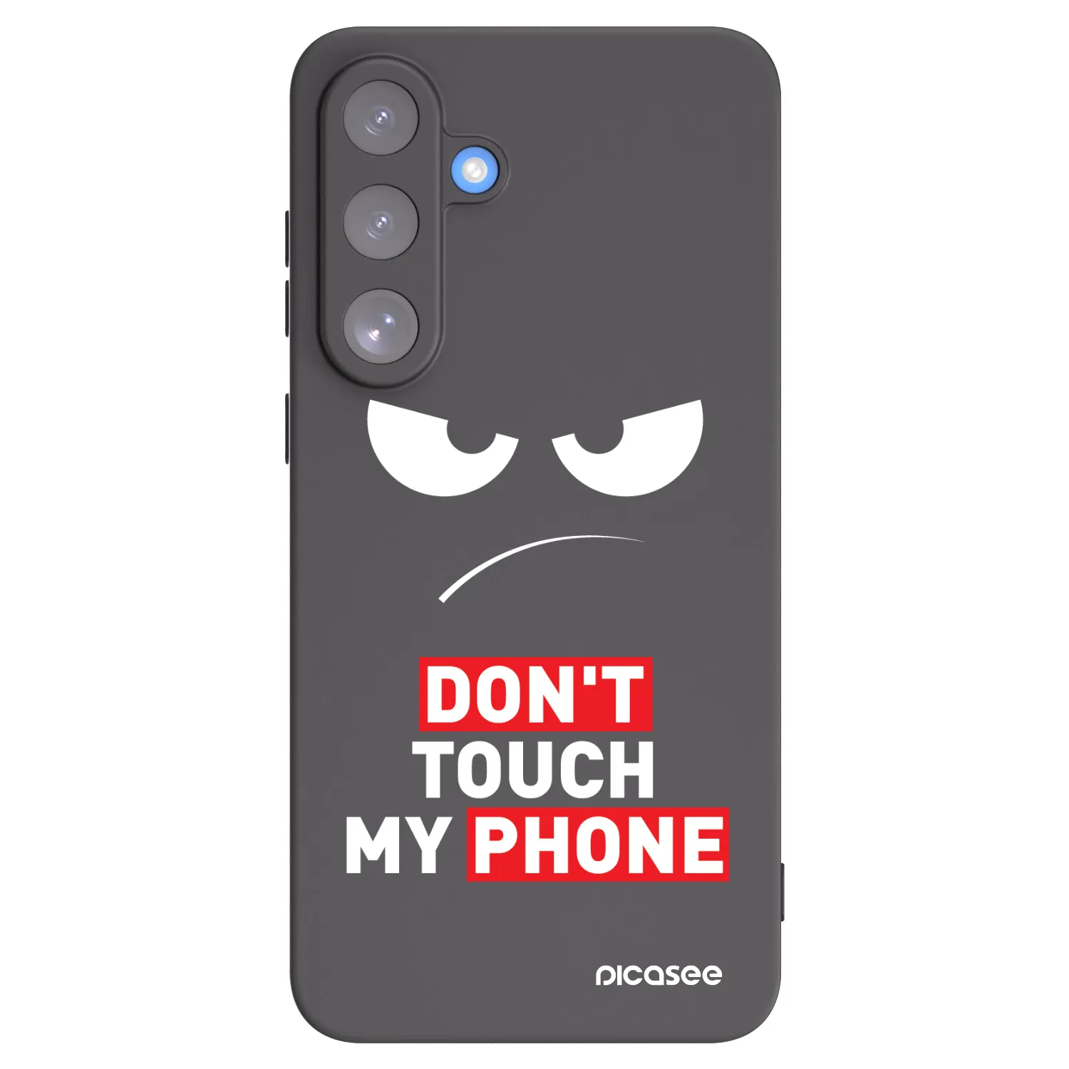 Picasee Μαύρη θήκη σιλικόνης για Samsung Galaxy S25 FE 5G - Angry Eyes - Transparent